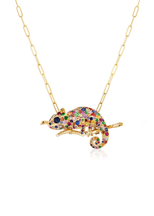 Chameleon Pendant-Brooch