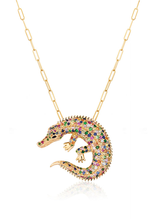 Crocodile Pendant-Brooch