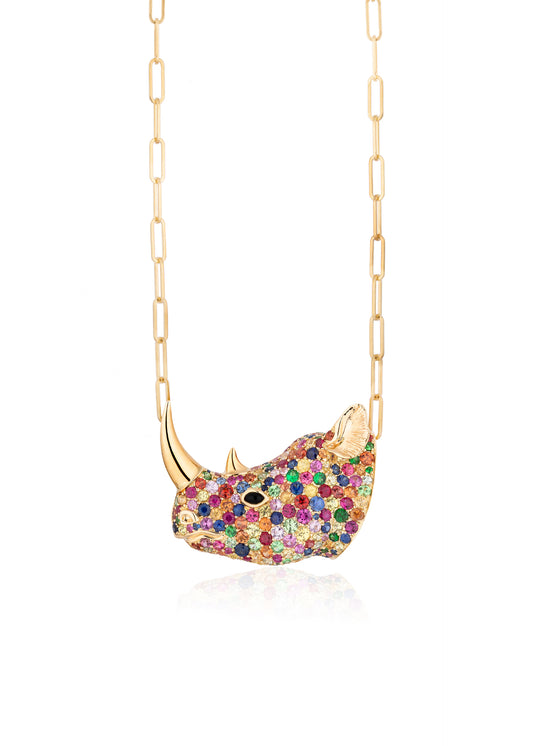 Rhino Pendant-Brooch