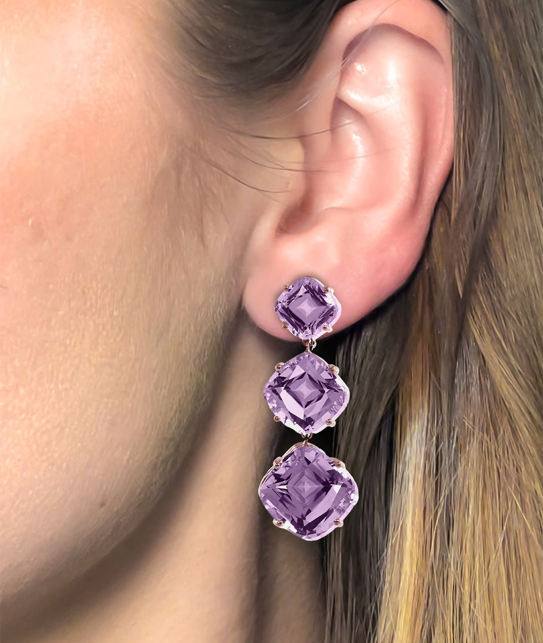 Rose gold-Lavender Amethyst