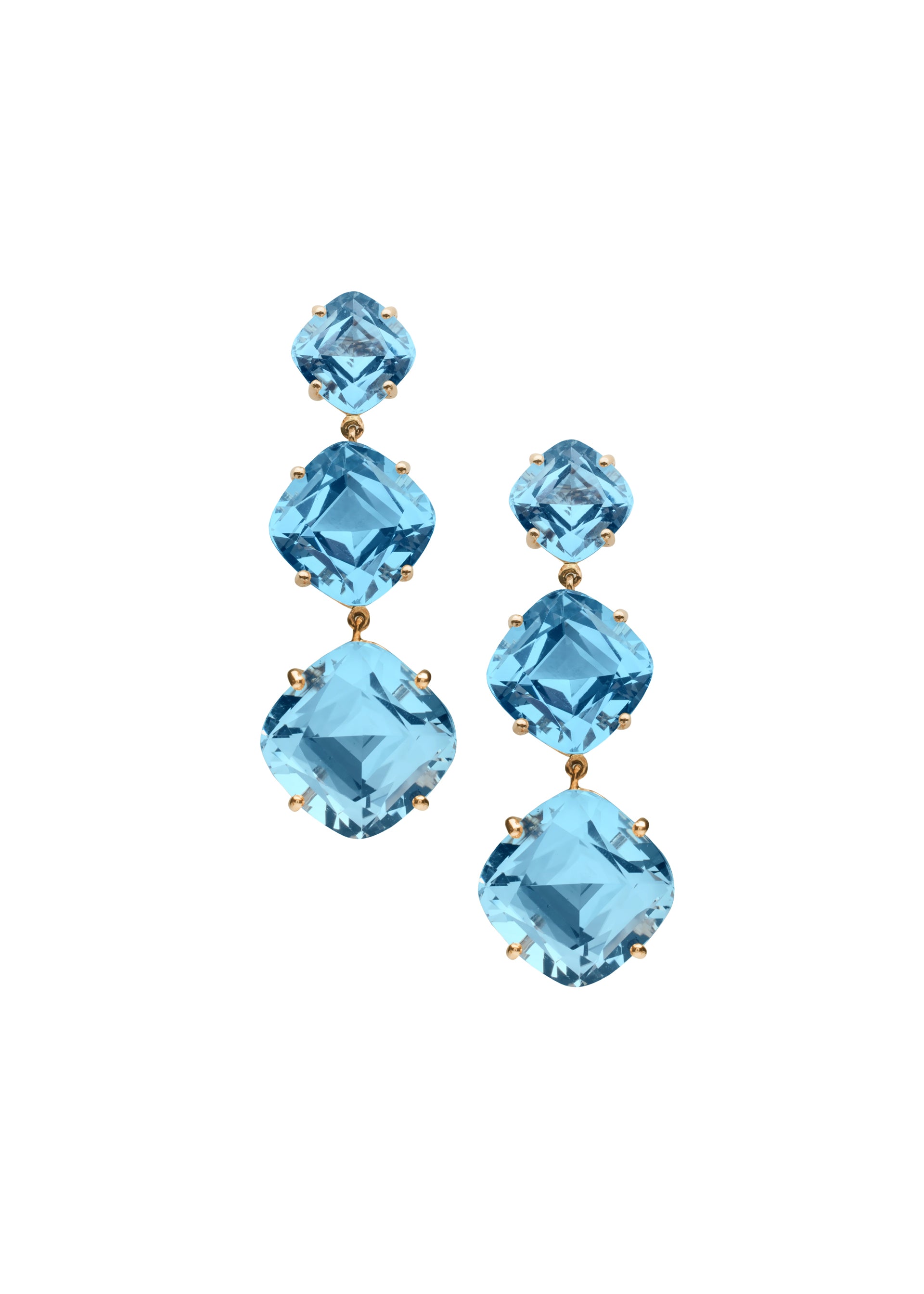 Yellow gold-Blue Topaz