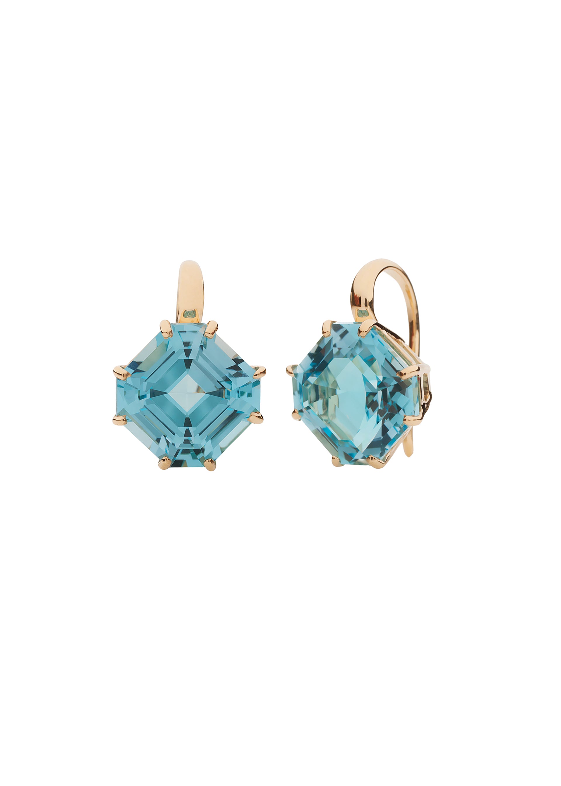 Yellow gold-Blue Topaz