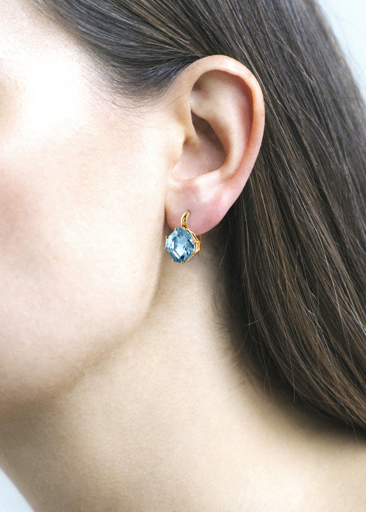 Yellow gold-Blue Topaz