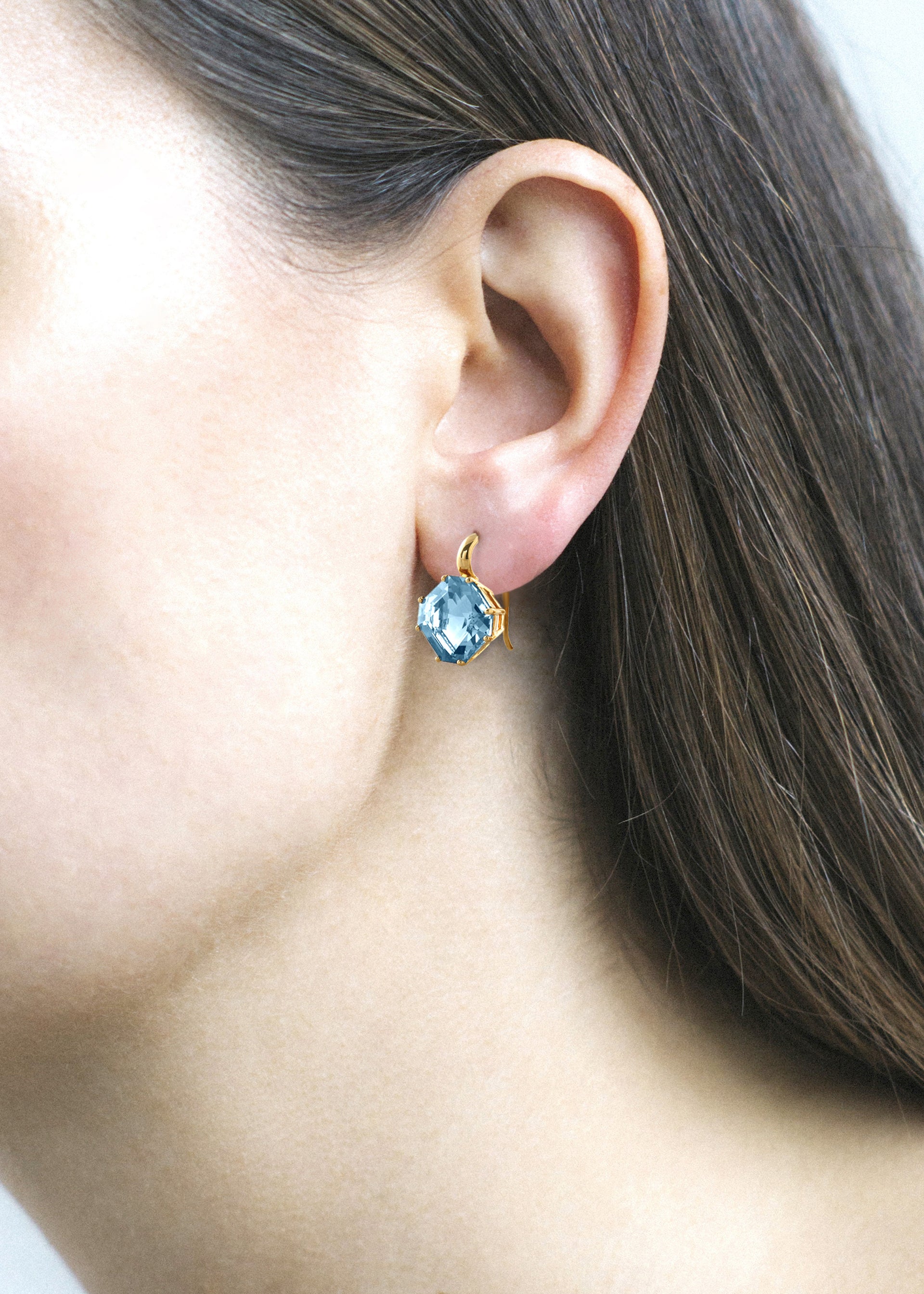 Yellow gold-Blue Topaz