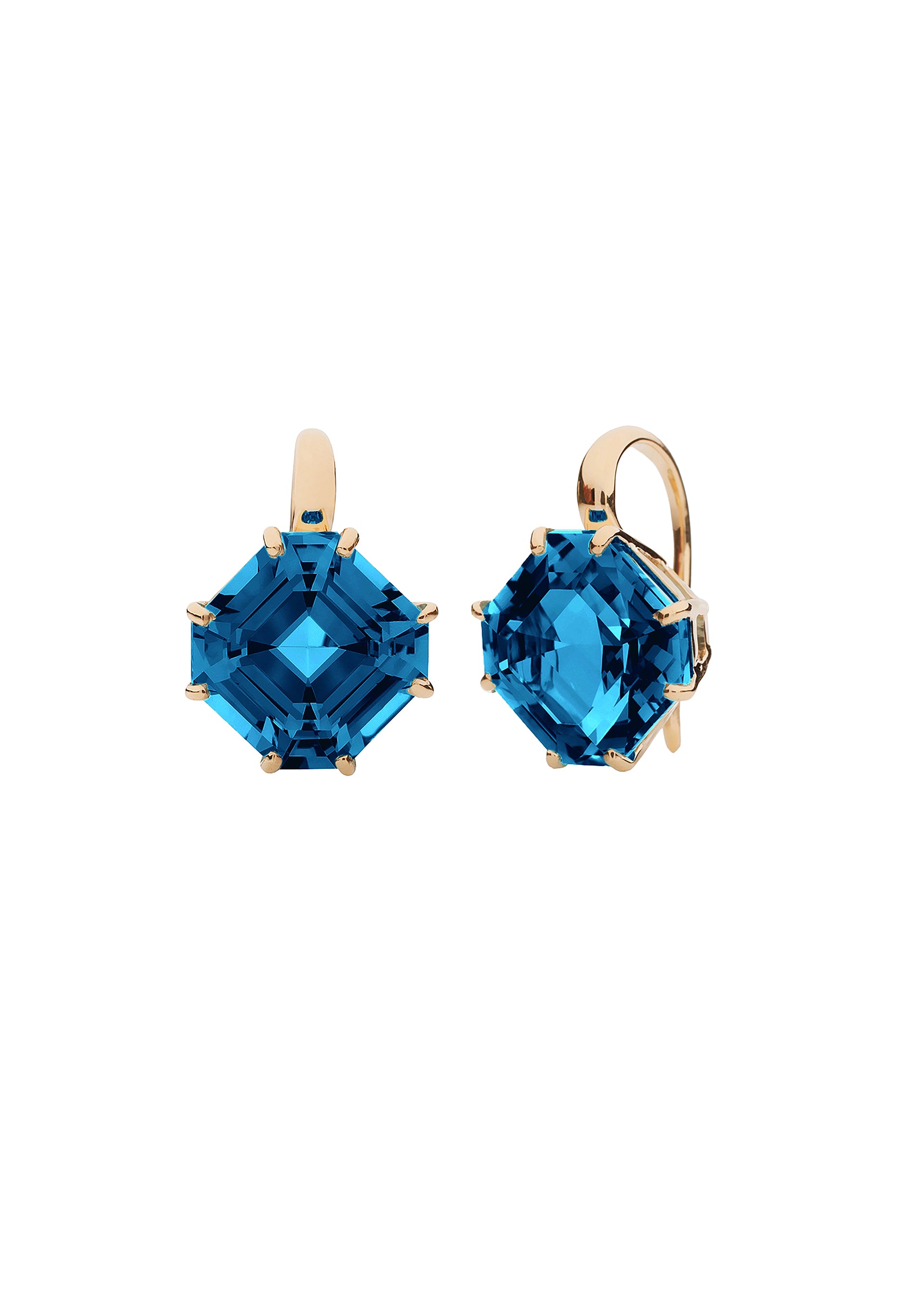 Yellow gold-London Blue Topaz