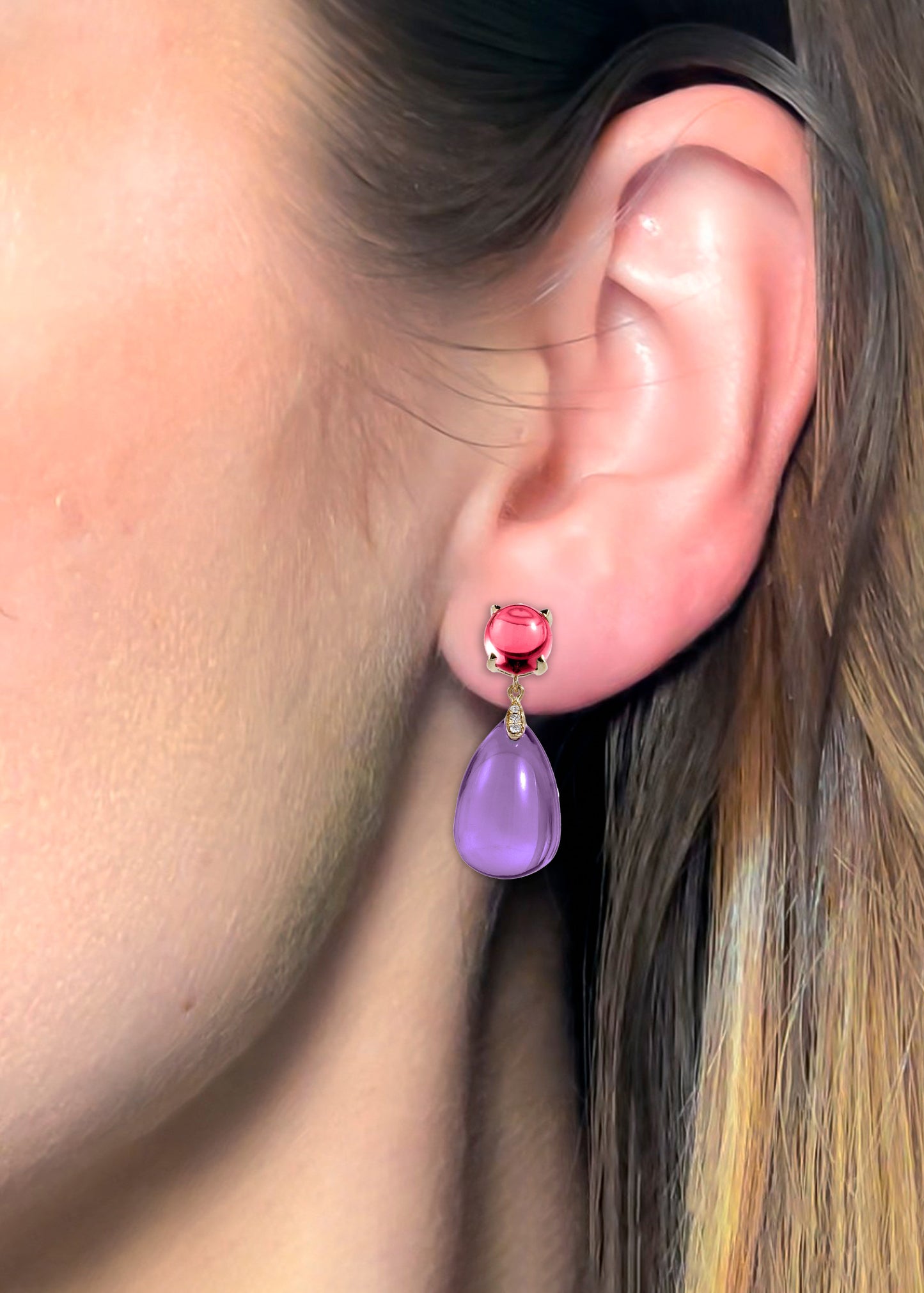 Amethyst with Garnet