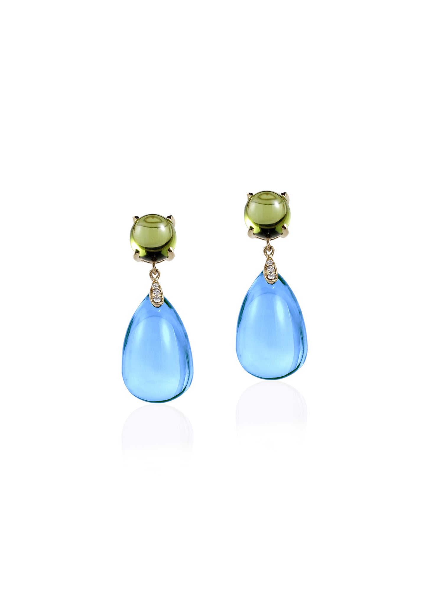 Blue Topaz with Peridot