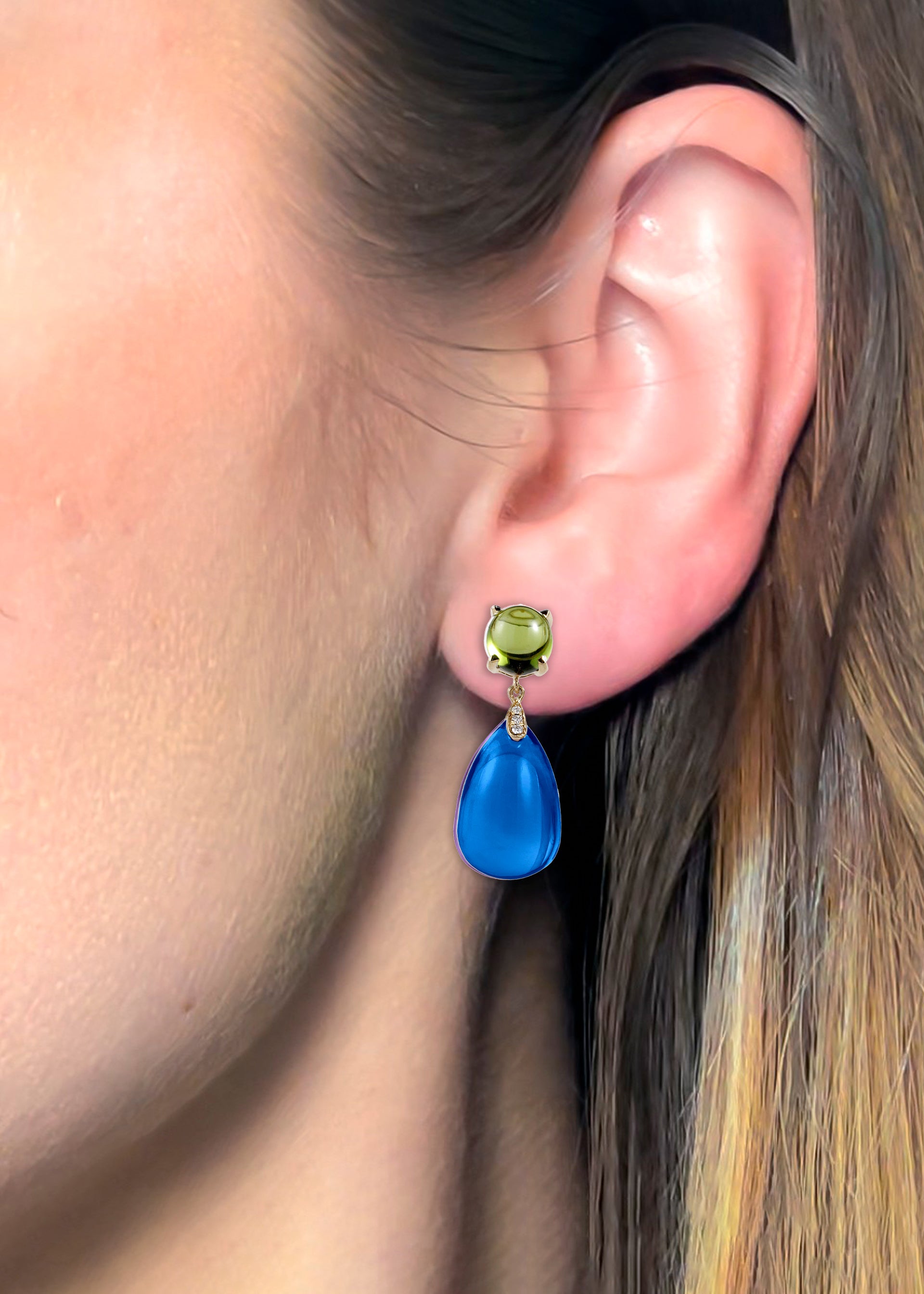 London Blue Topaz with Peridot