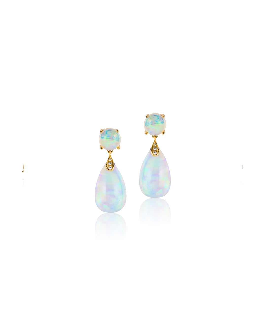 Cabochon Teardrop Earrings