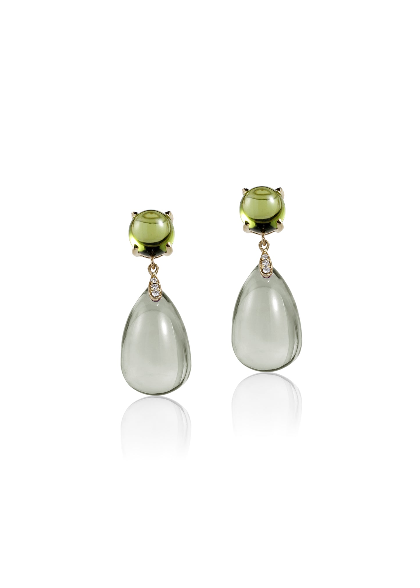 Prasiolite with Peridot