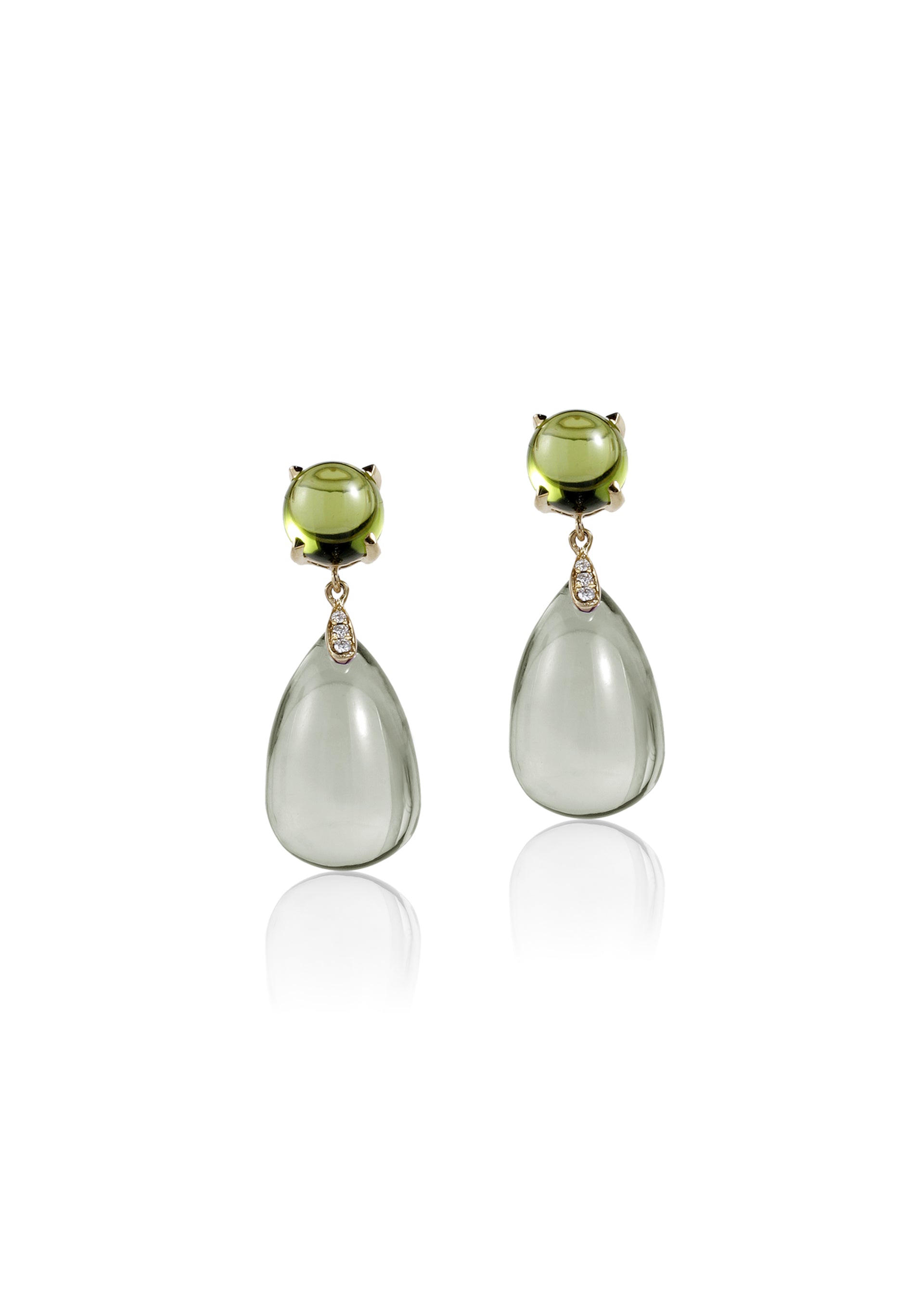 Prasiolite with Peridot