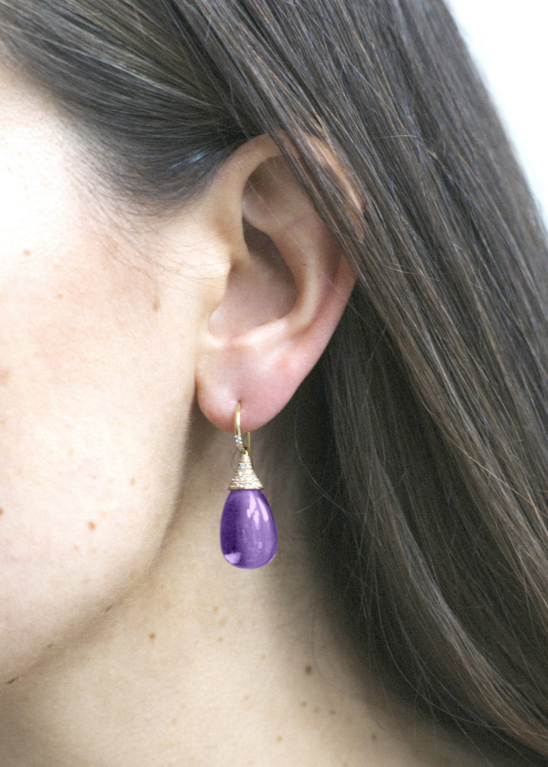 Yellow gold-Amethyst