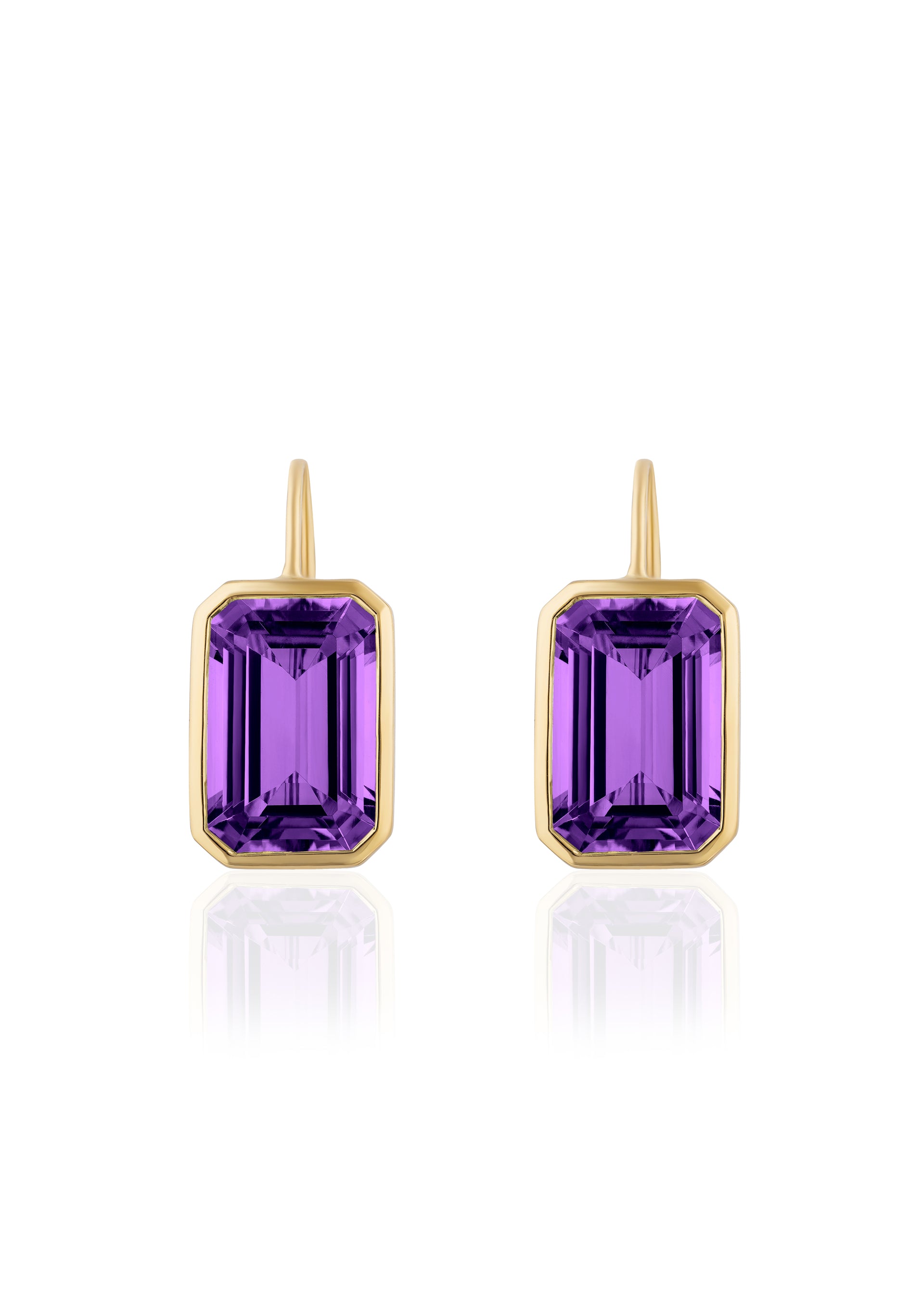 Yellow gold-Amethyst