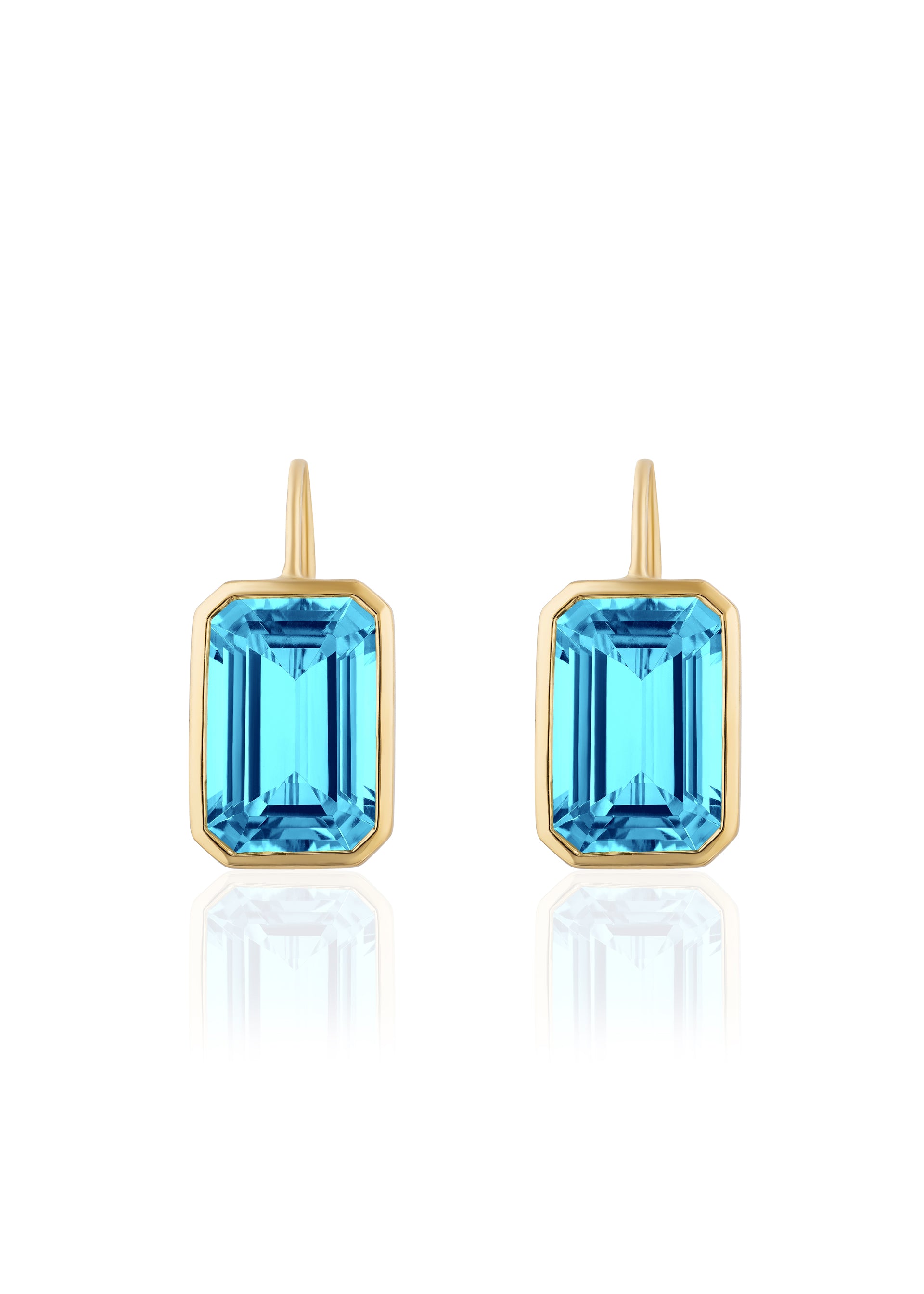 Yellow gold-Blue Topaz