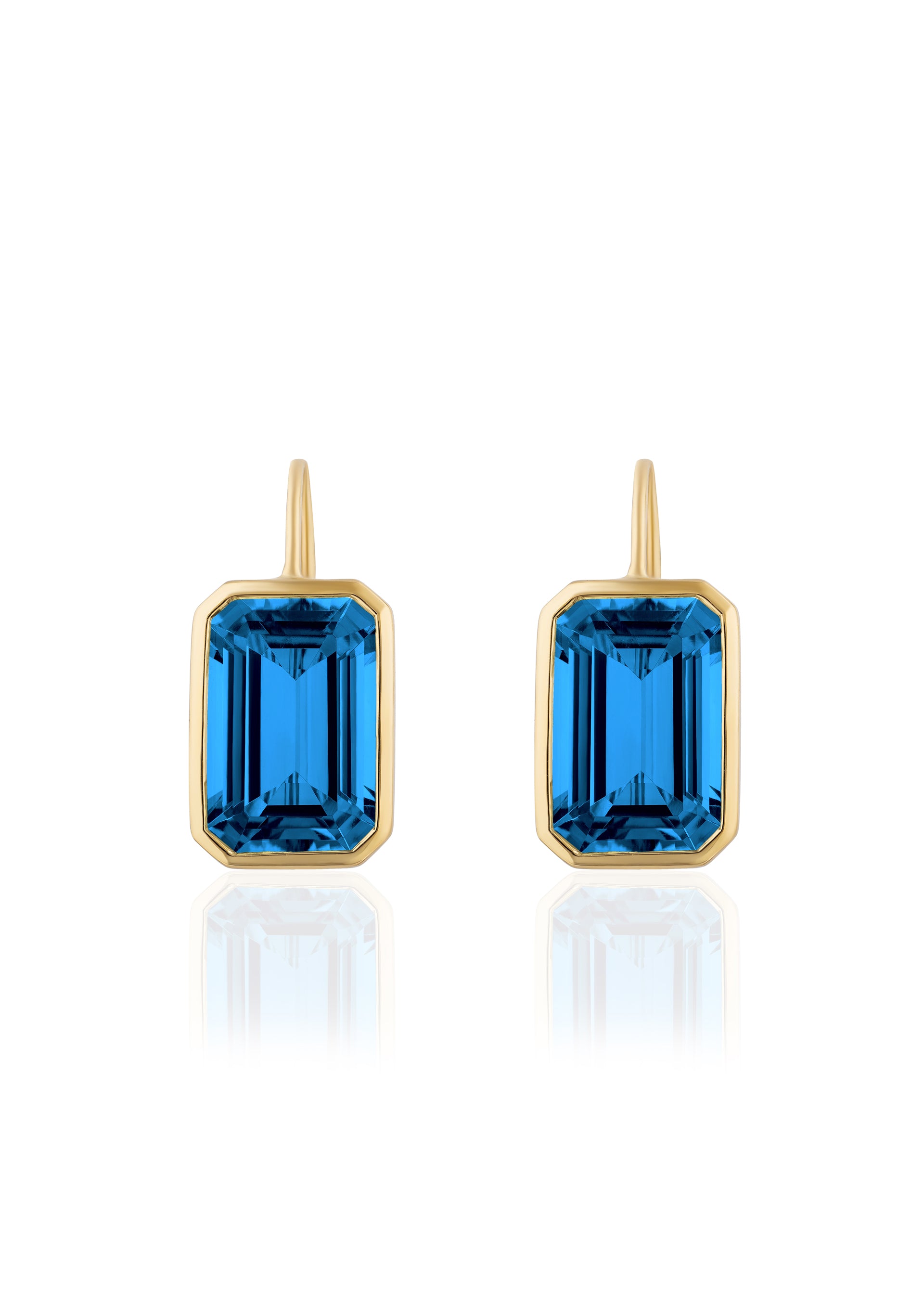 Yellow gold-London Blue Topaz