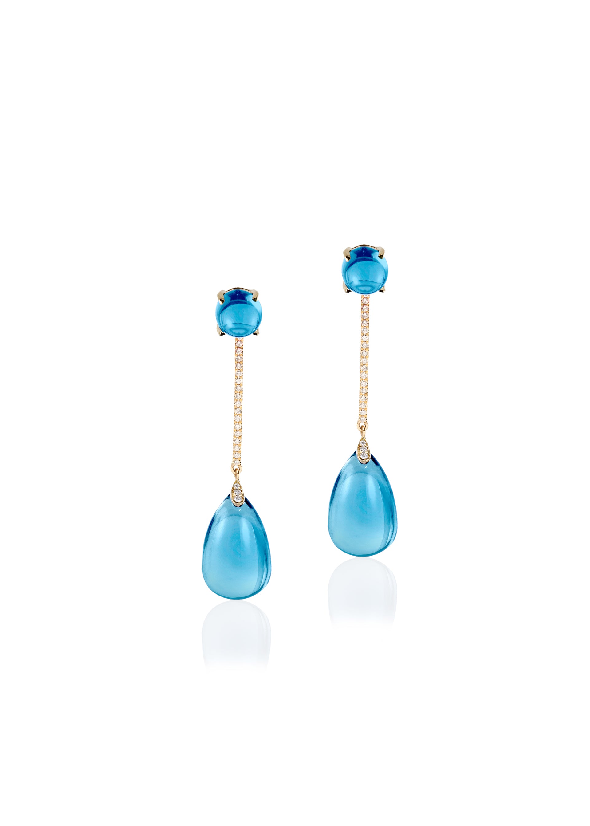 Yellow gold-Blue Topaz