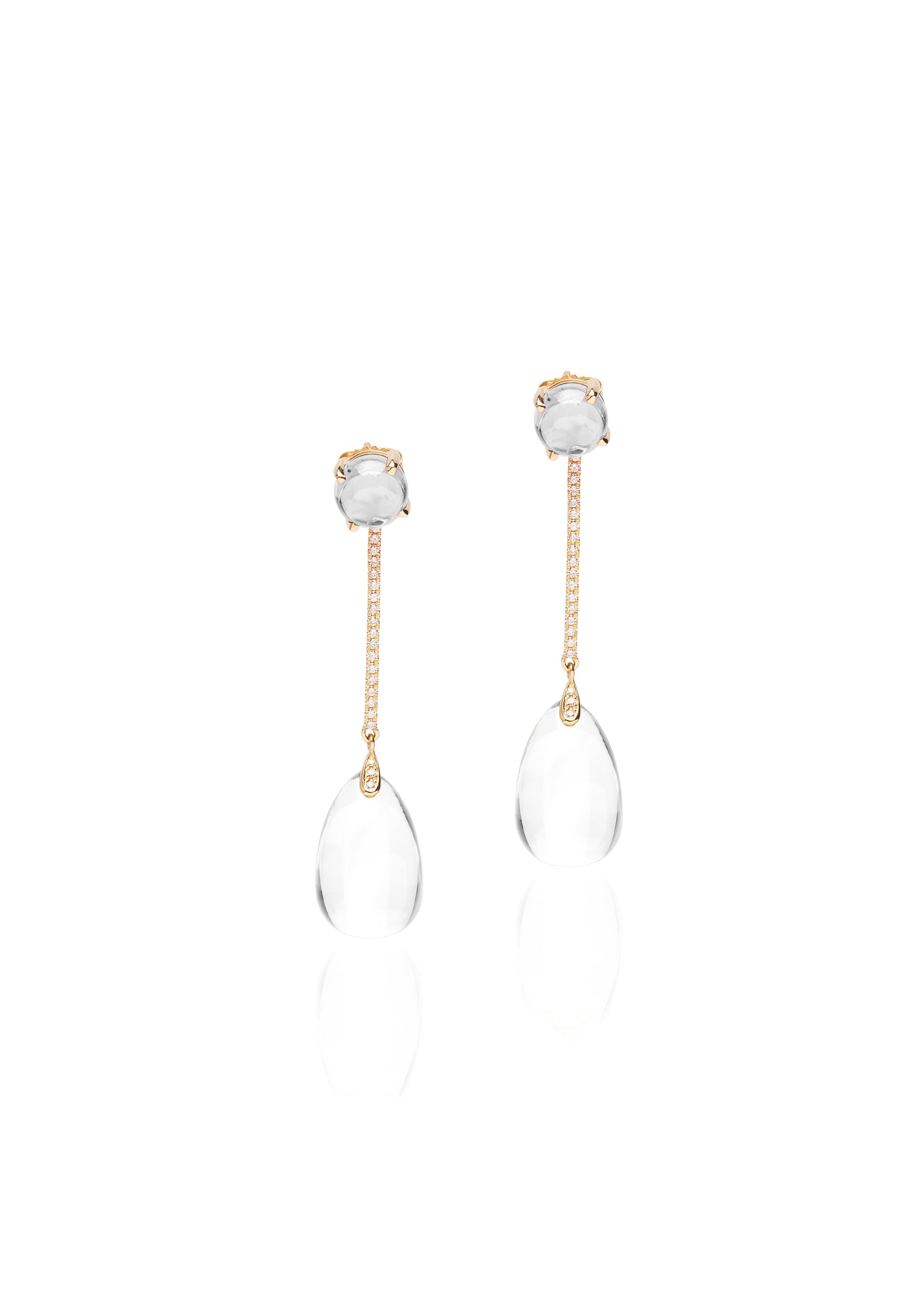 Yellow gold-Moon Quartz