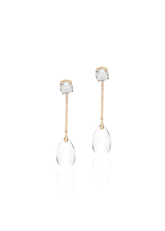 Yellow gold-Moon Quartz