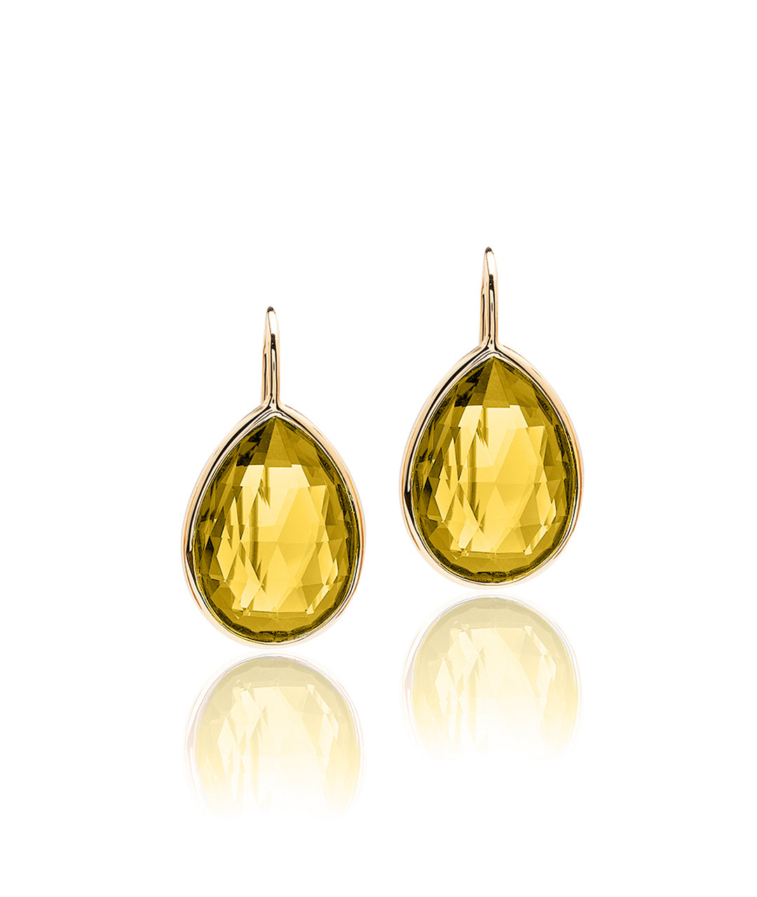 Lemon Quartz Briolette Earrings