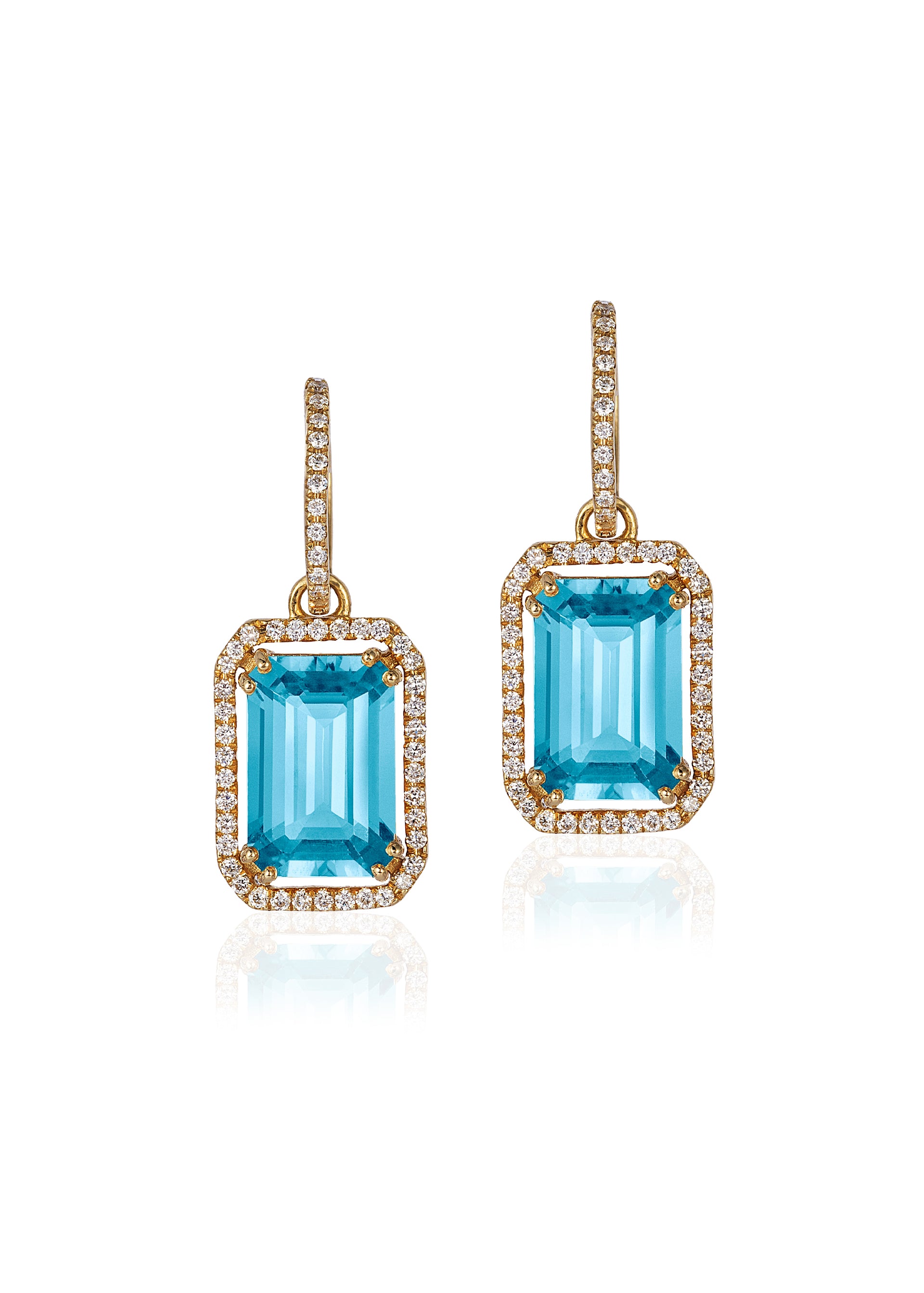 Yellow gold-Blue Topaz