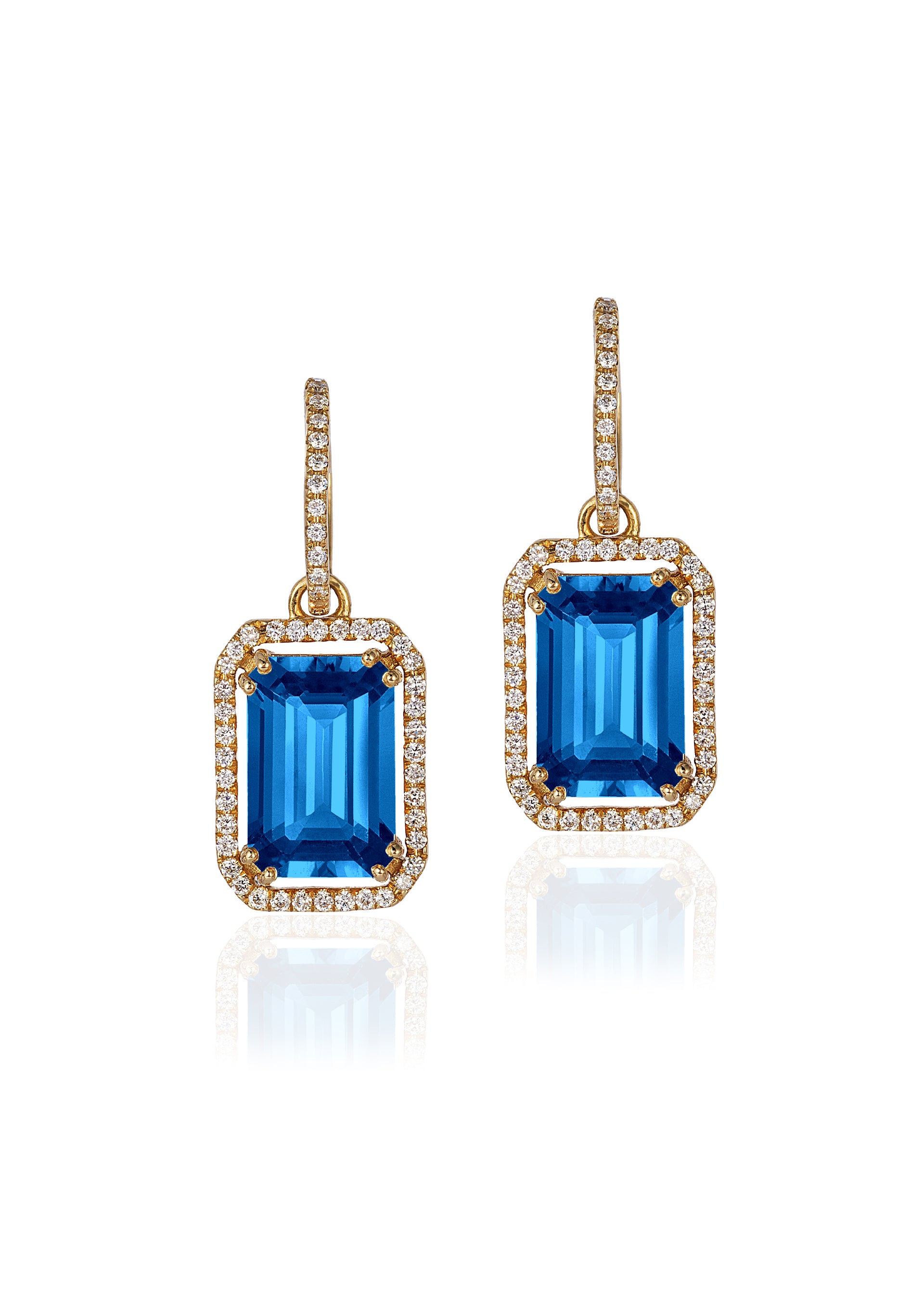 Yellow gold-London Blue Topaz
