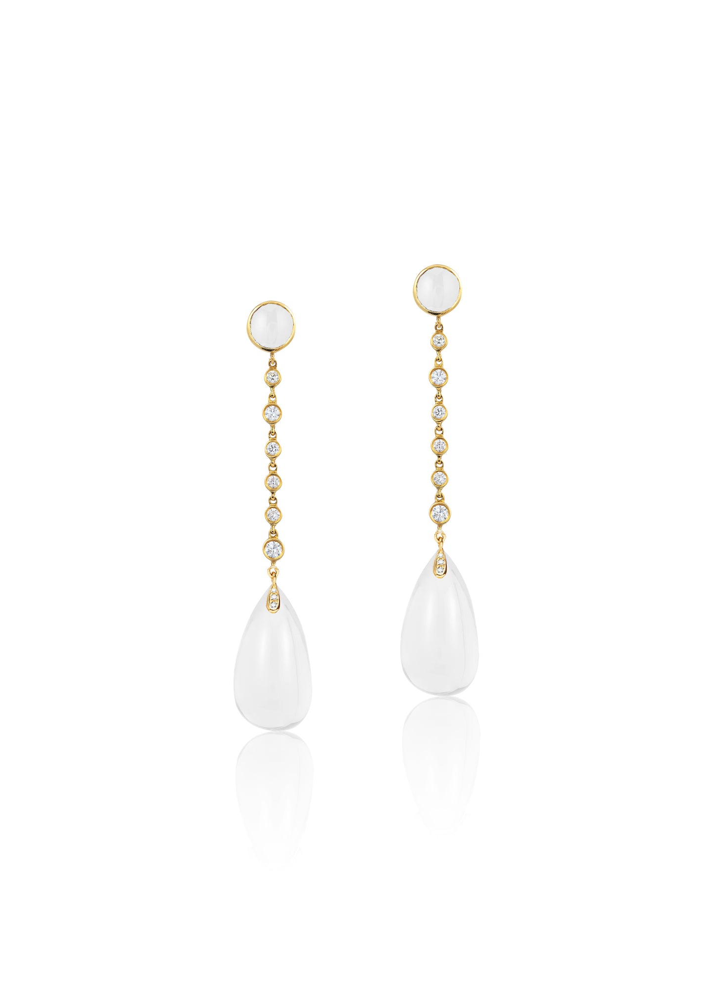 Yellow gold-Moon Quartz