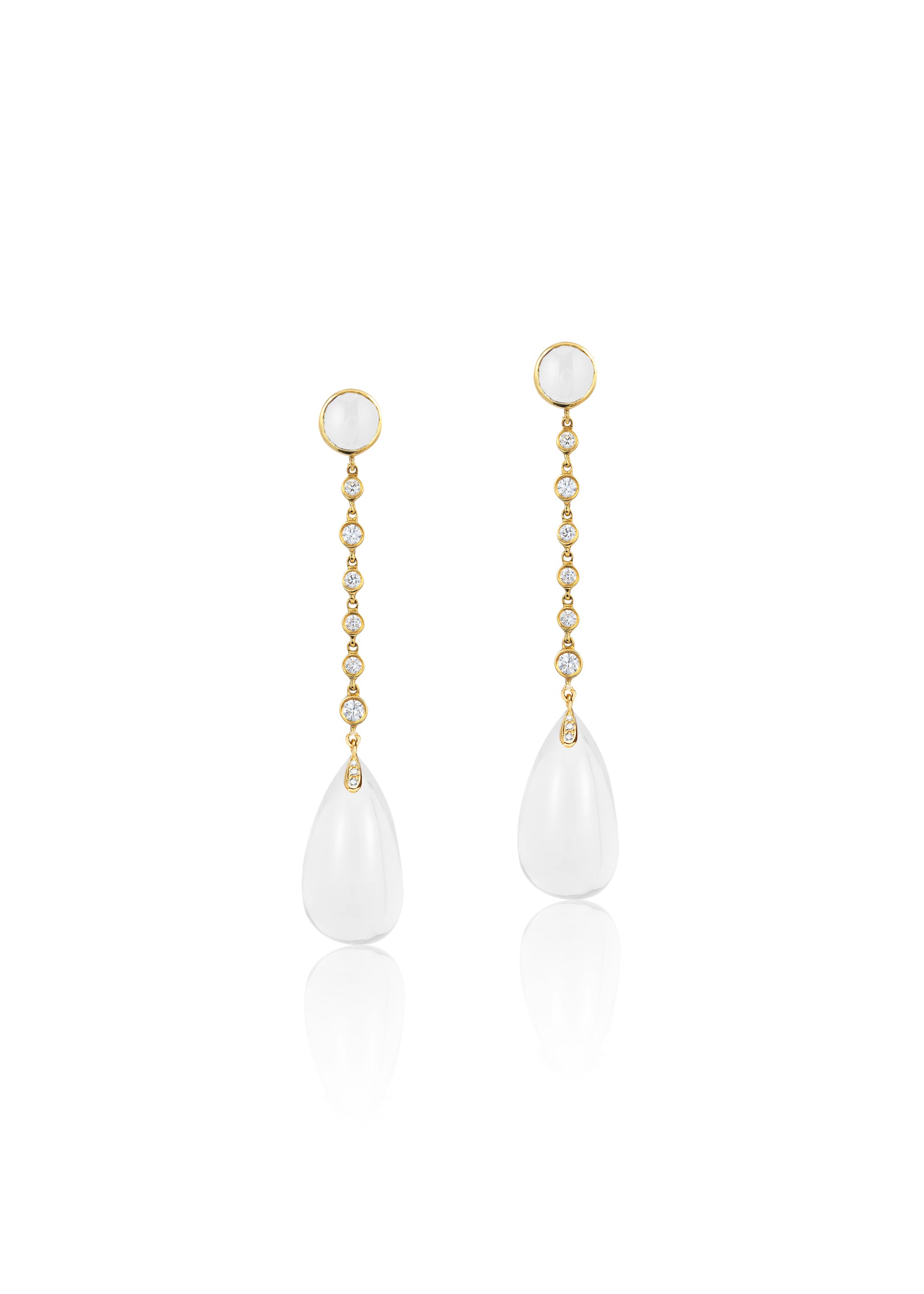 Yellow gold-Moon Quartz