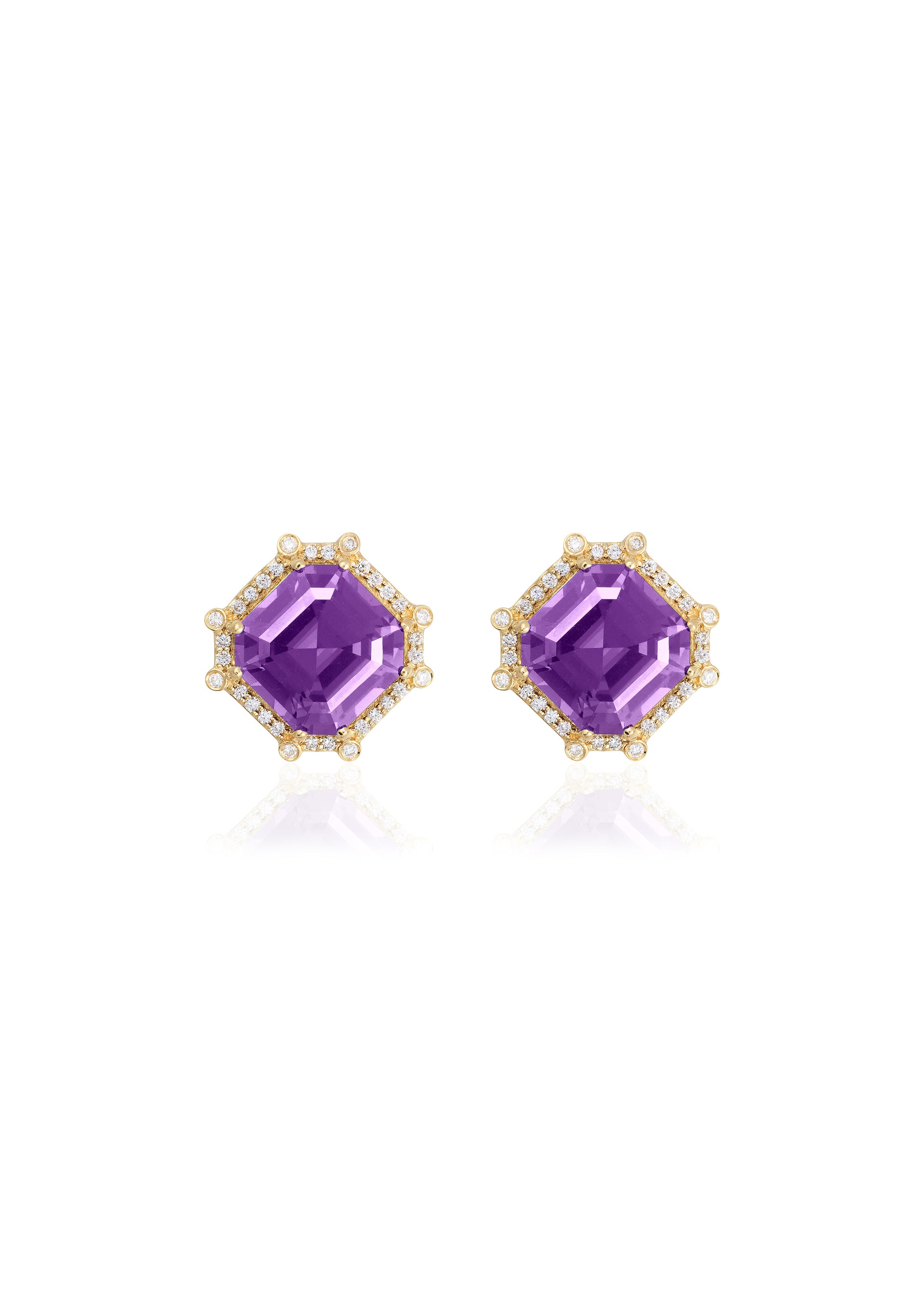 Yellow gold-Amethyst