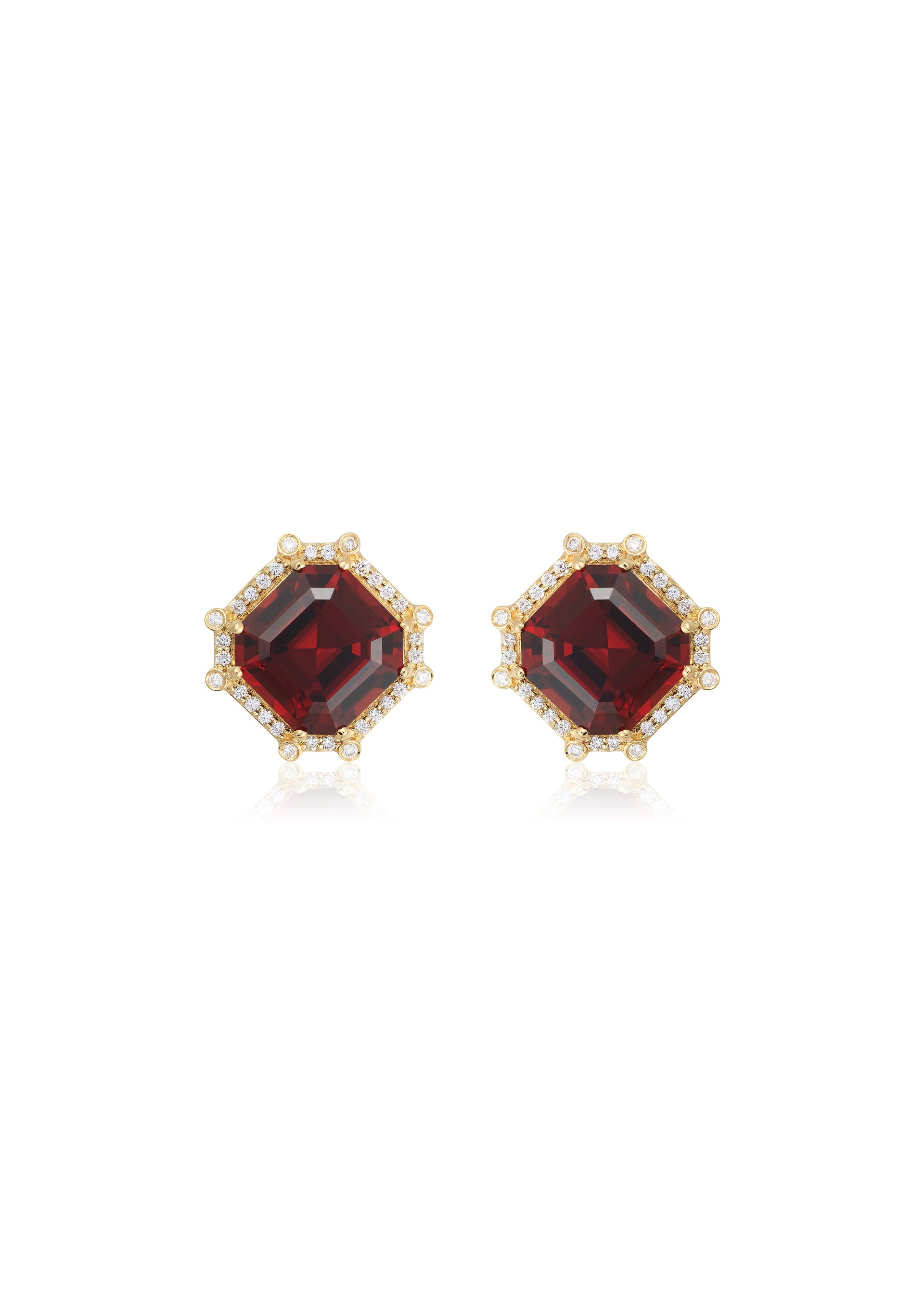 Yellow gold-Garnet