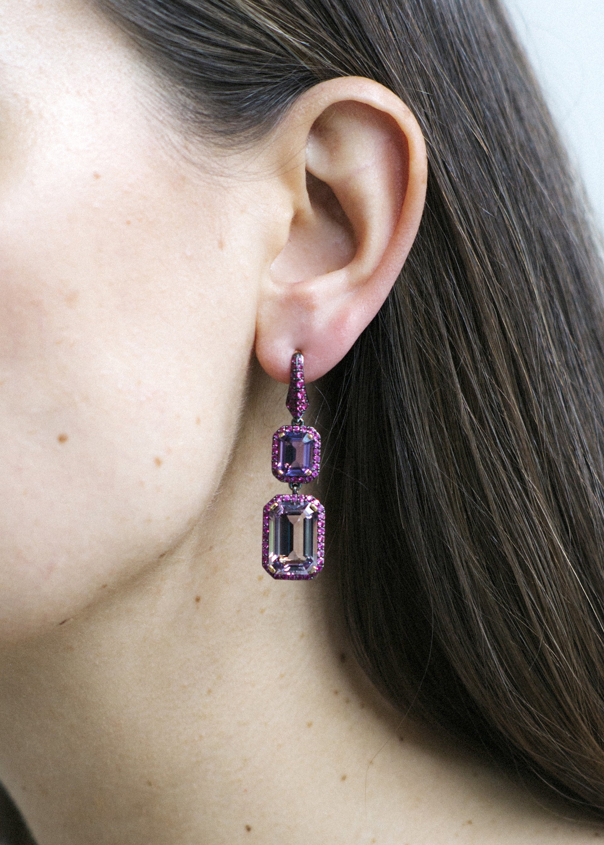 Yellow gold-Amethyst with Pink Sapphire