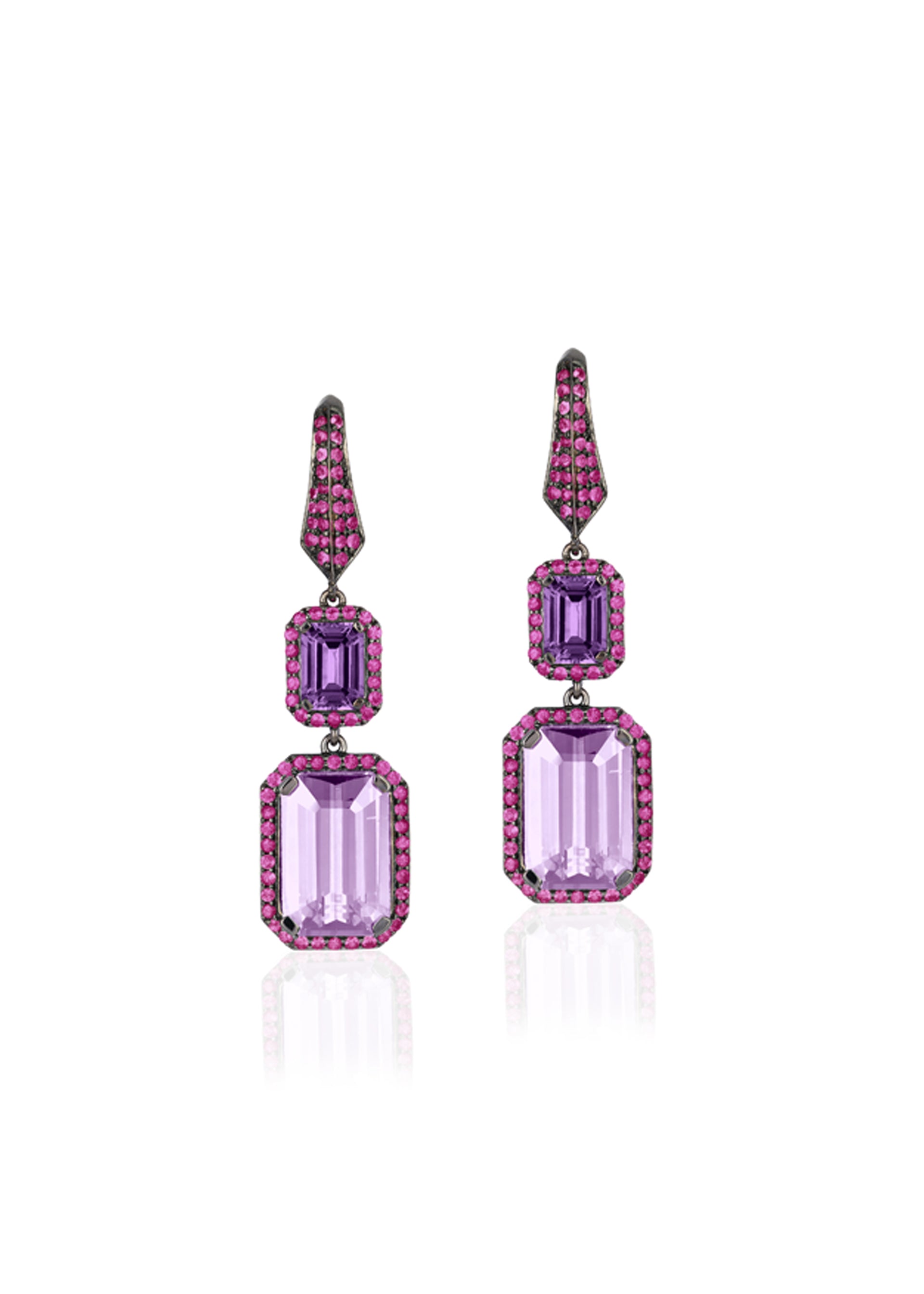 Yellow gold-Amethyst with Pink Sapphire