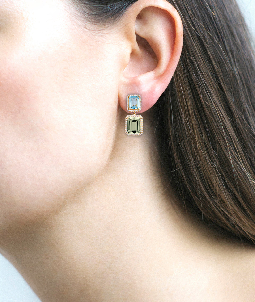Two-Tier Drop Earrings