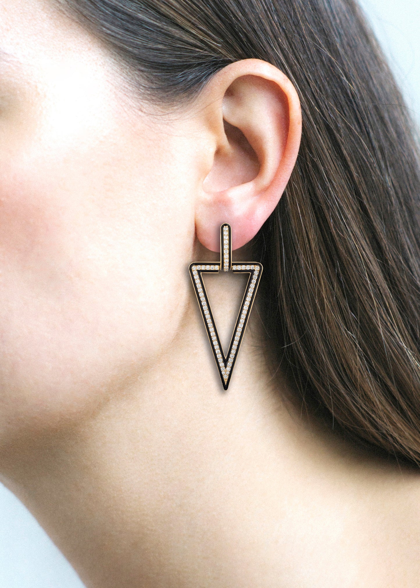 Diamond with Black Enamel
