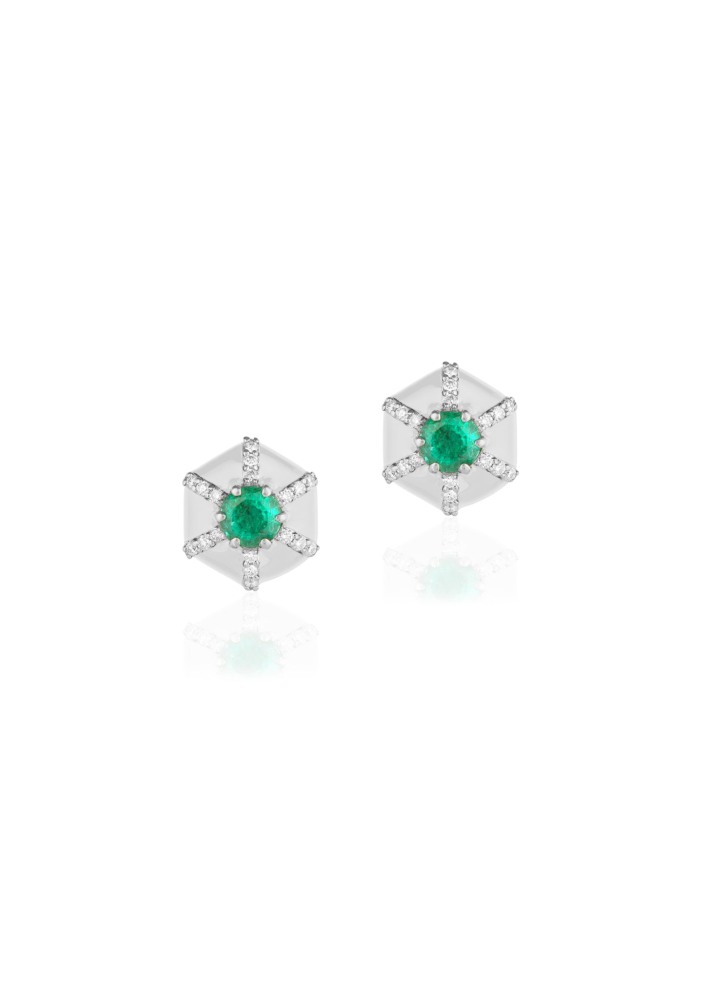 White gold-Emerald