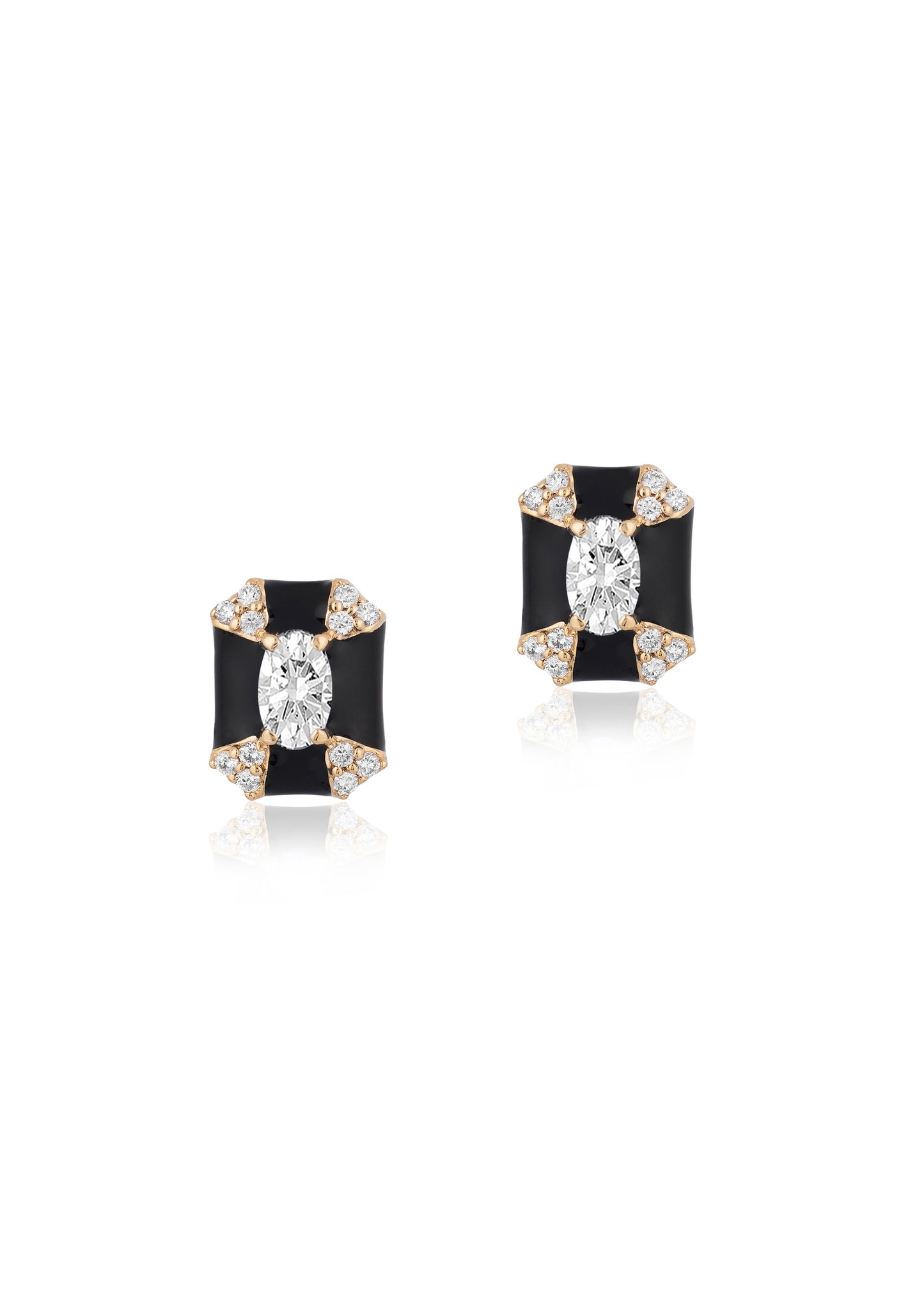 Diamond with Black Enamel