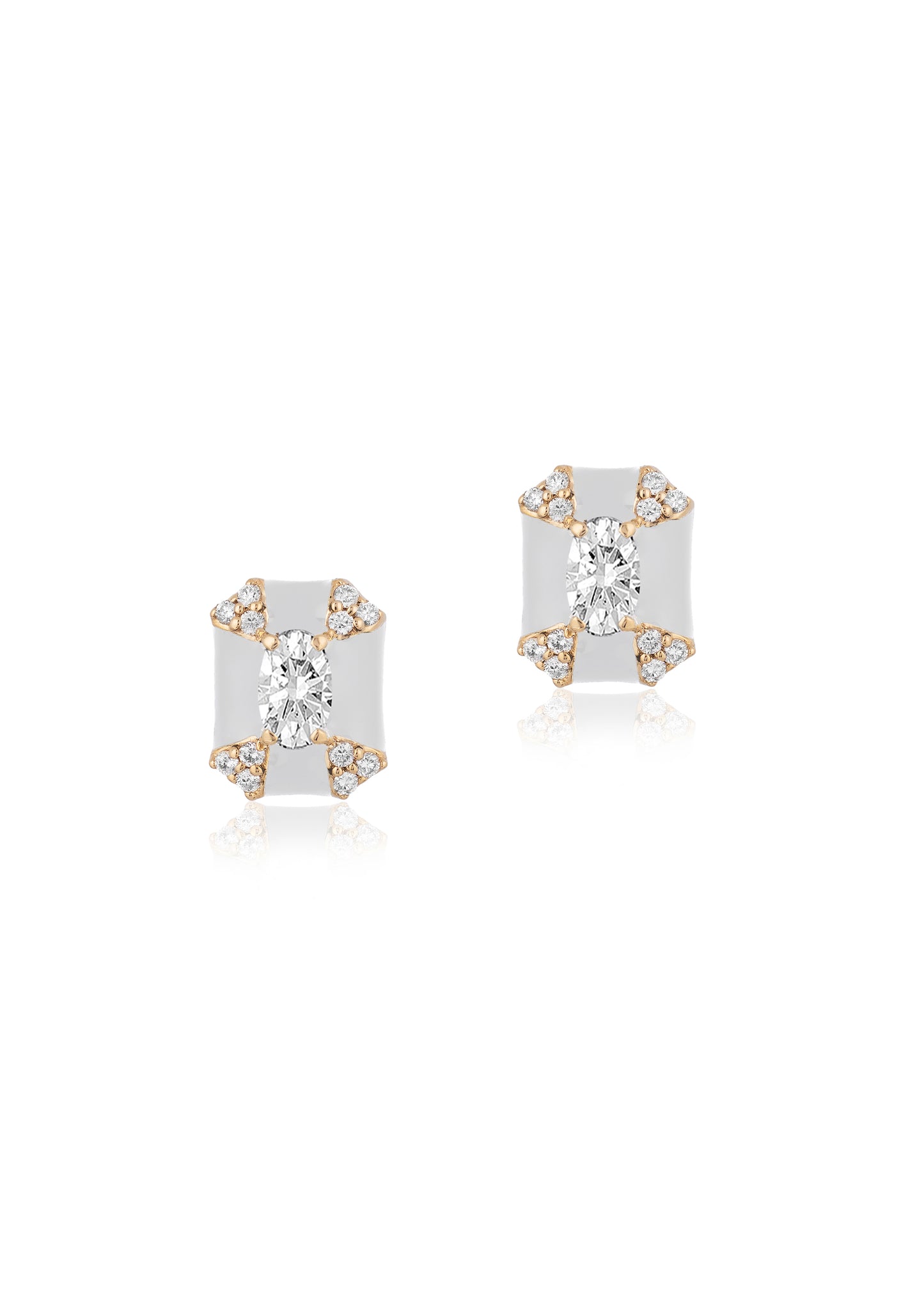 Diamond with White Enamel