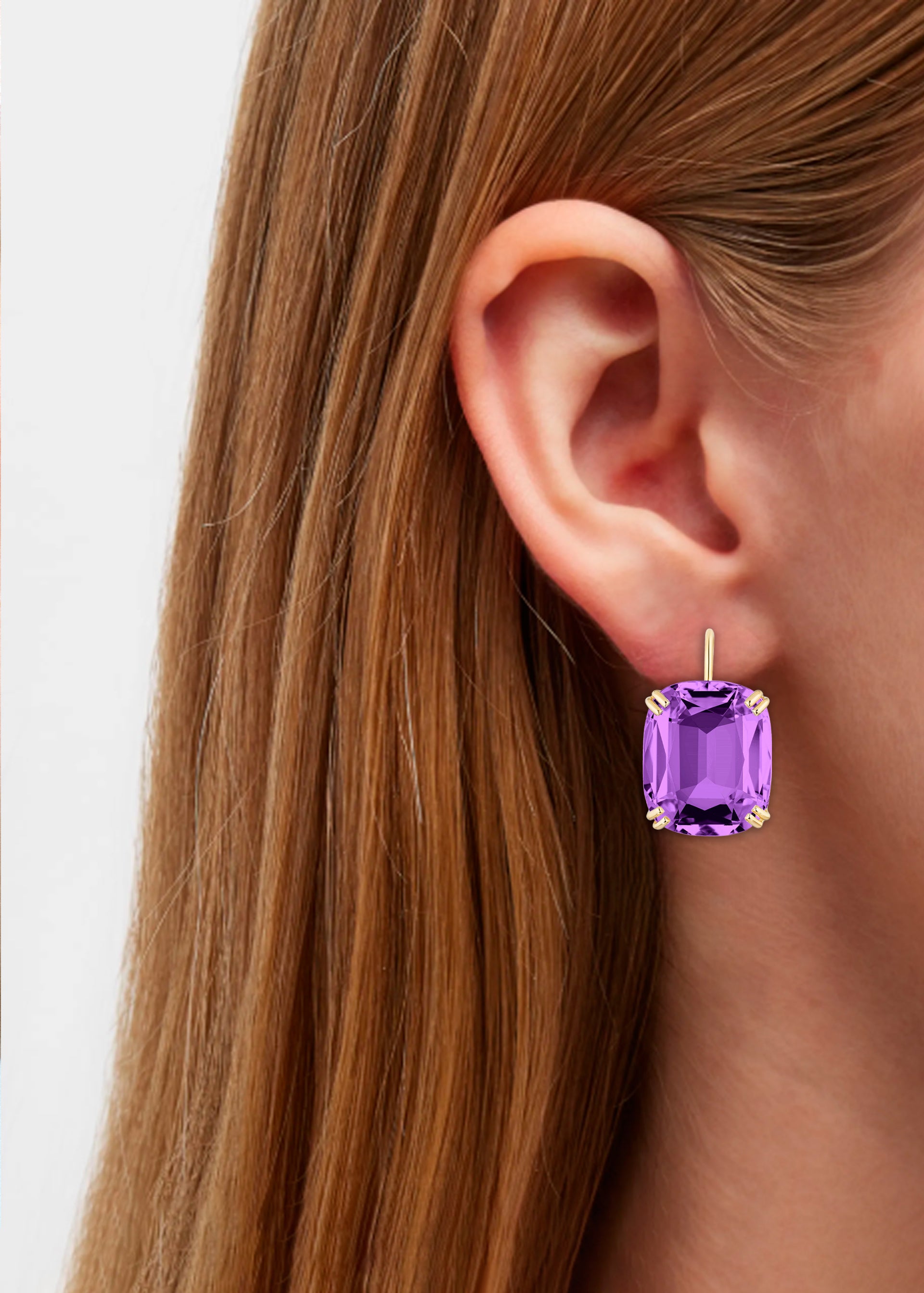 Yellow gold-Amethyst