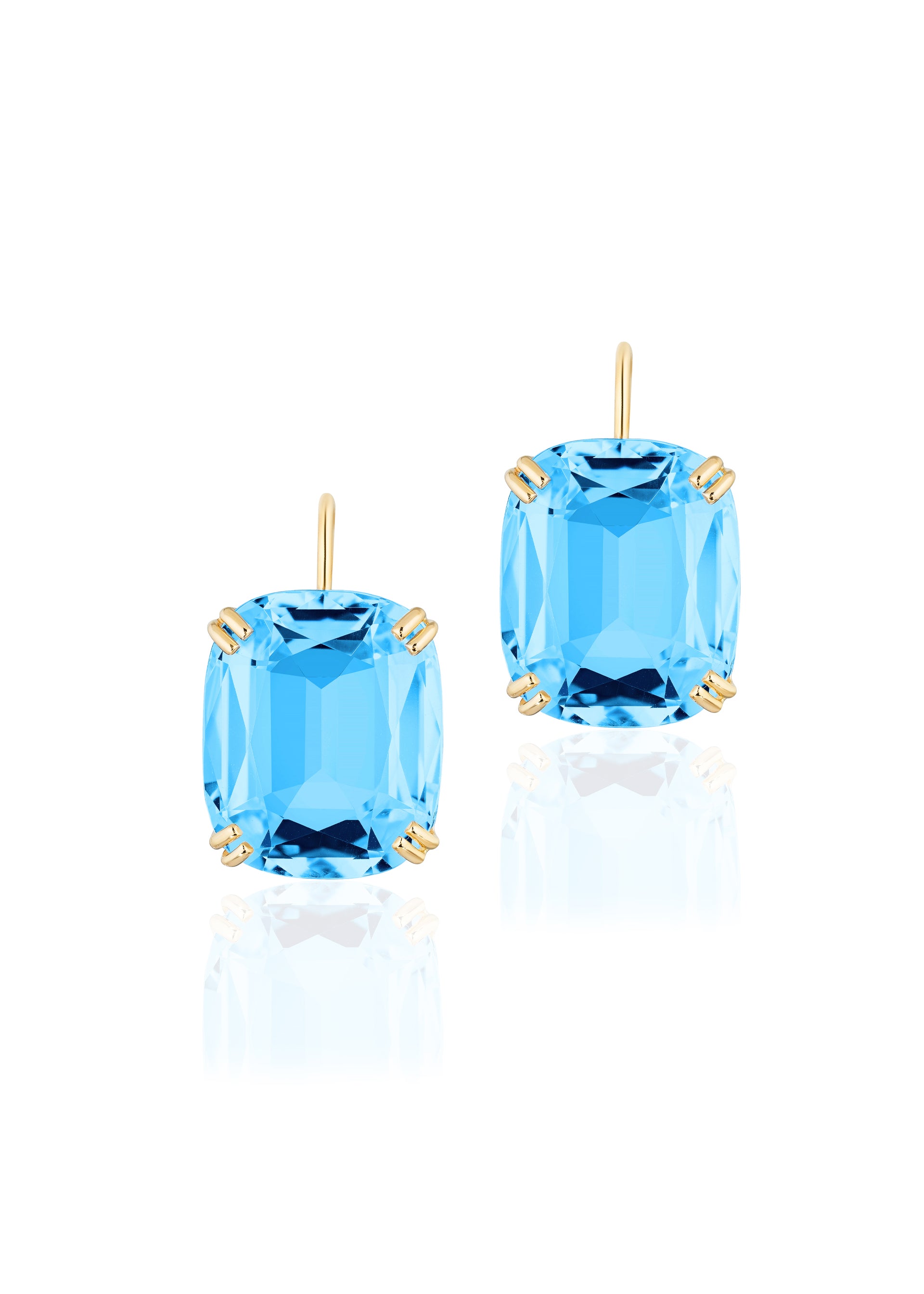 Yellow gold-Blue Topaz