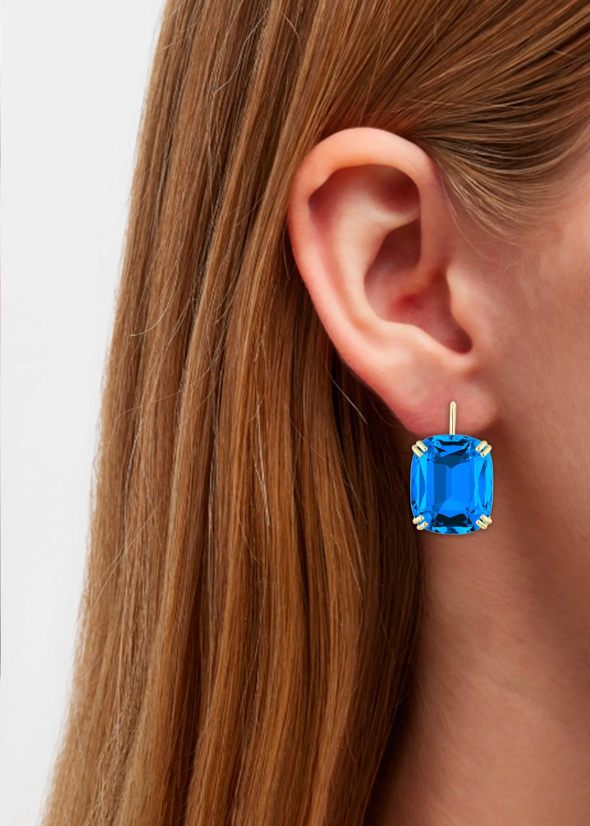 Yellow gold-London Blue Topaz