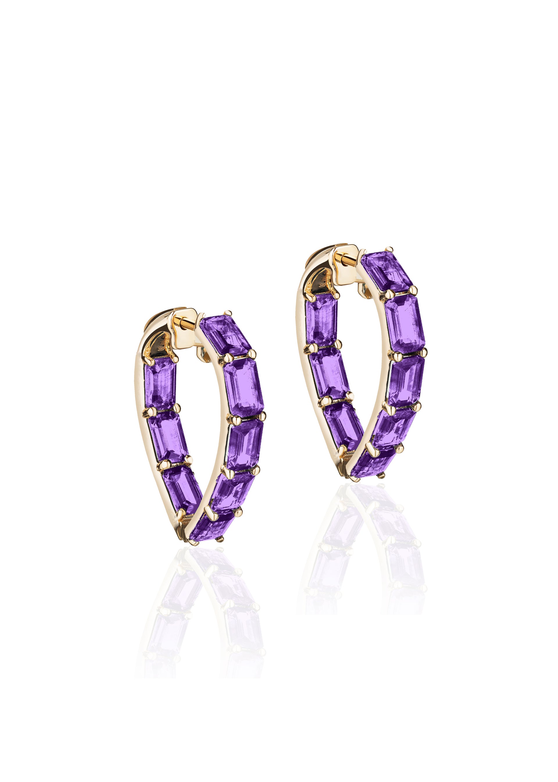 Yellow gold-Amethyst