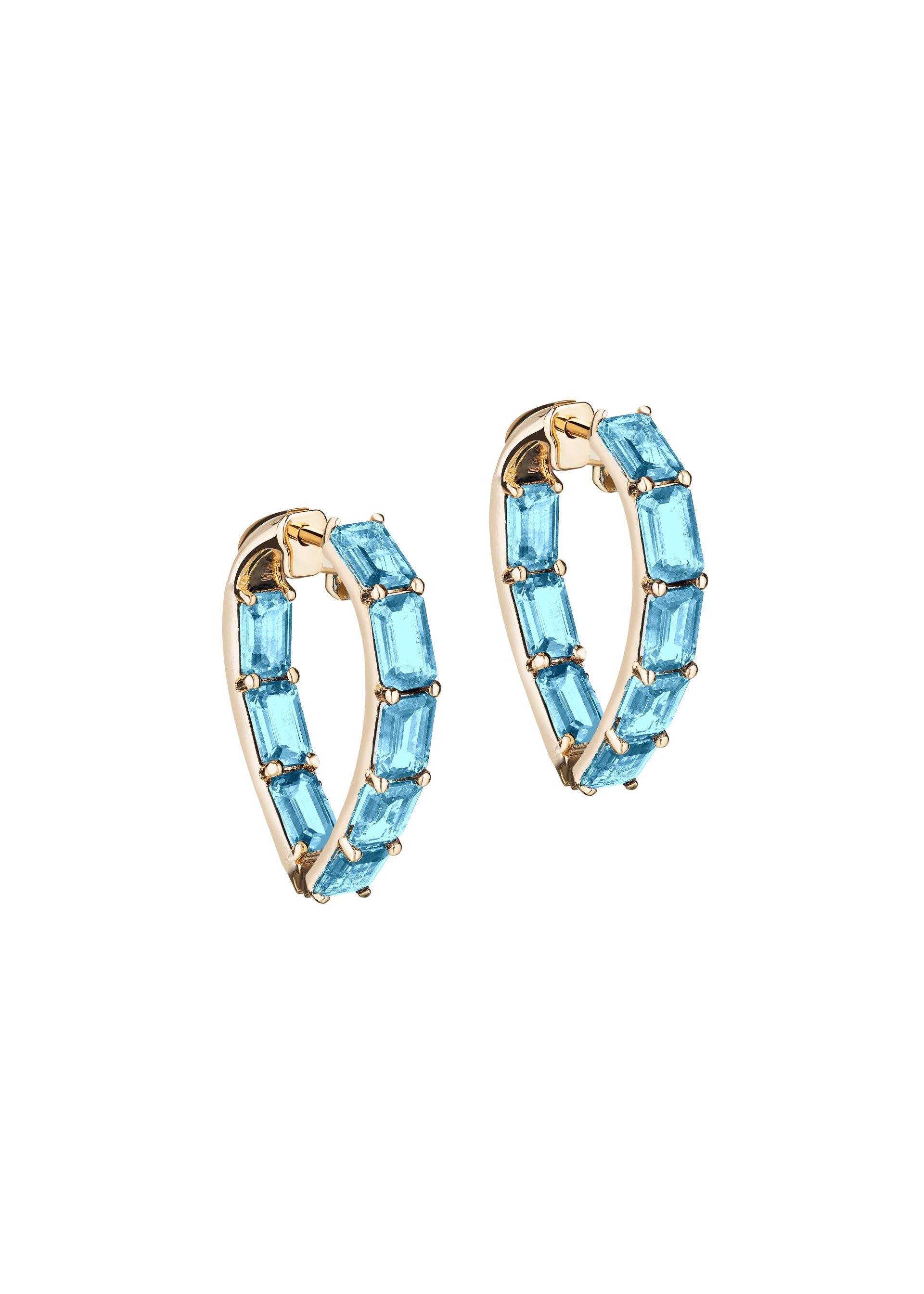 Yellow gold-Blue Topaz