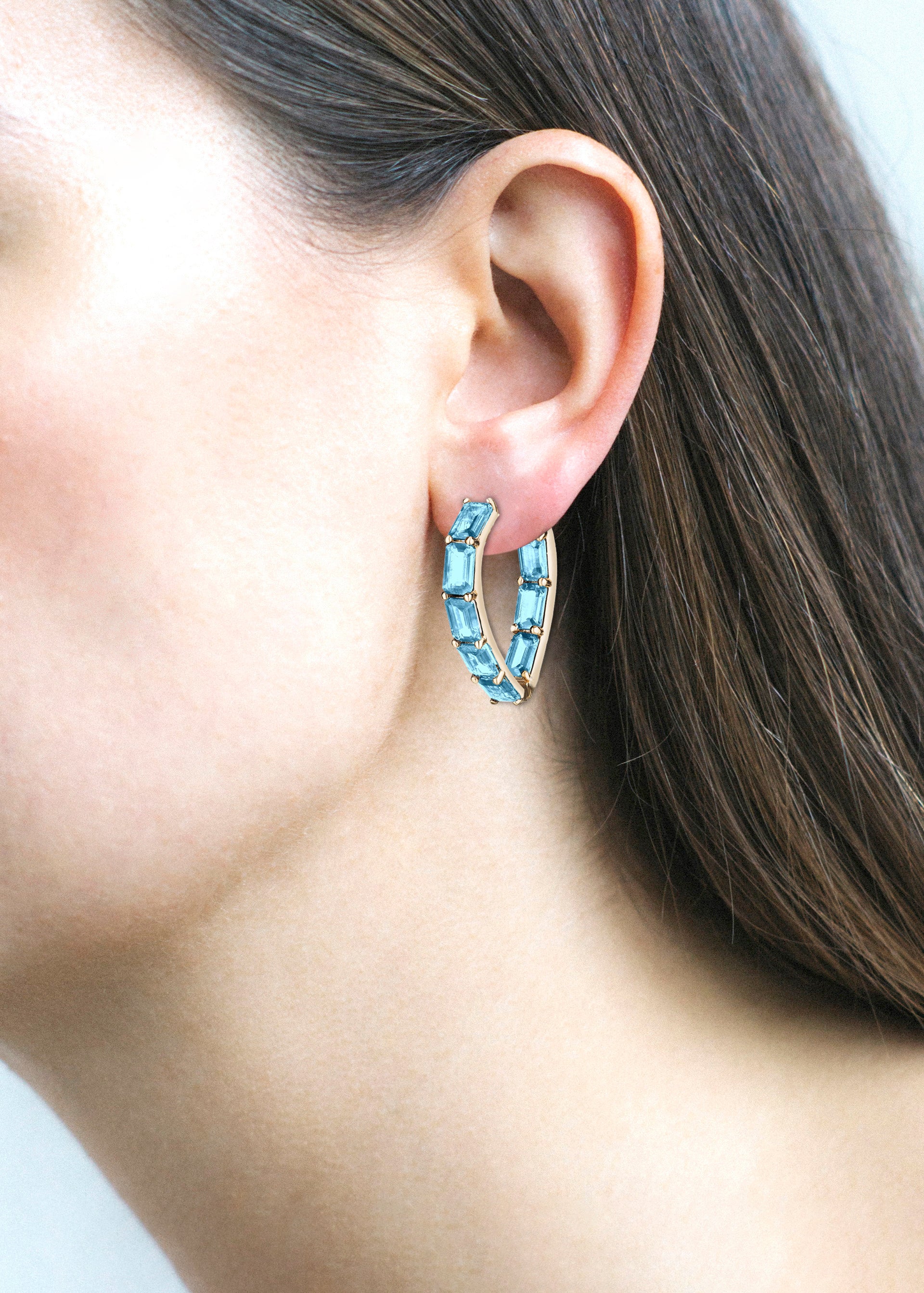 Yellow gold-Blue Topaz