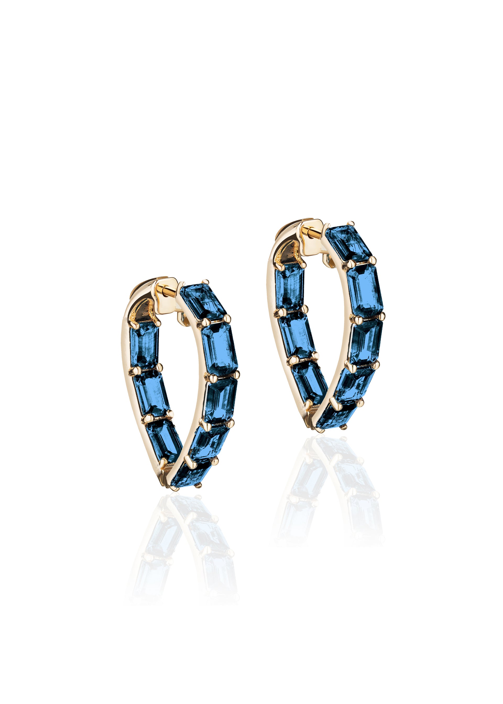Yellow gold-London Blue Topaz