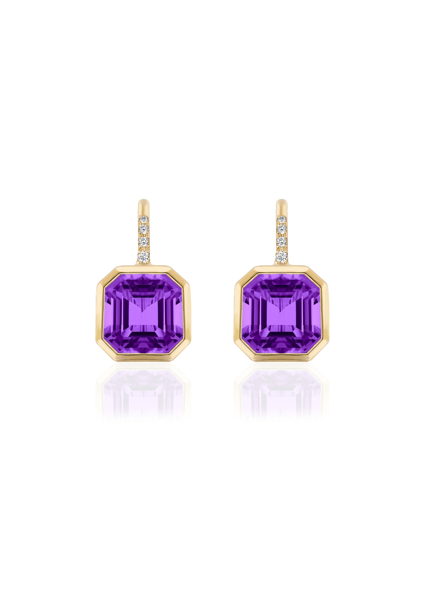Yellow gold-Amethyst