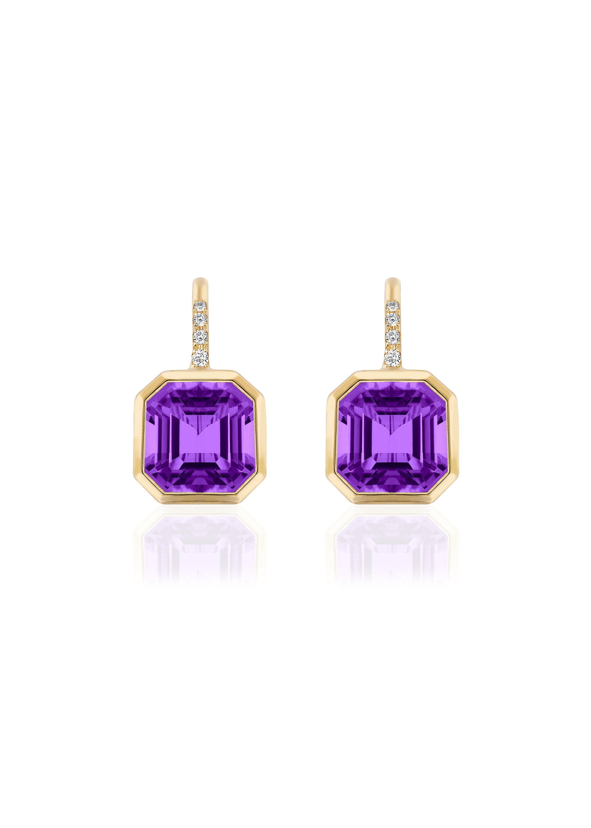 Yellow gold-Amethyst