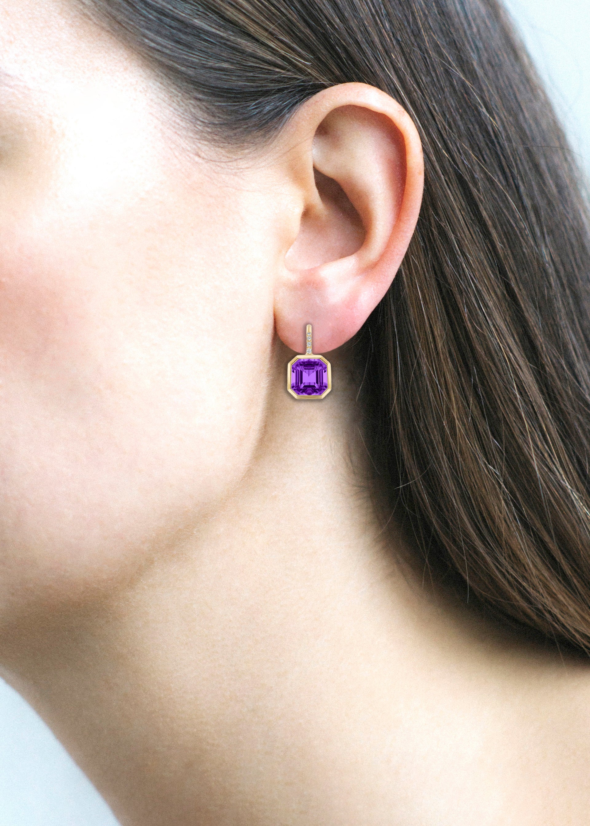 Yellow gold-Amethyst