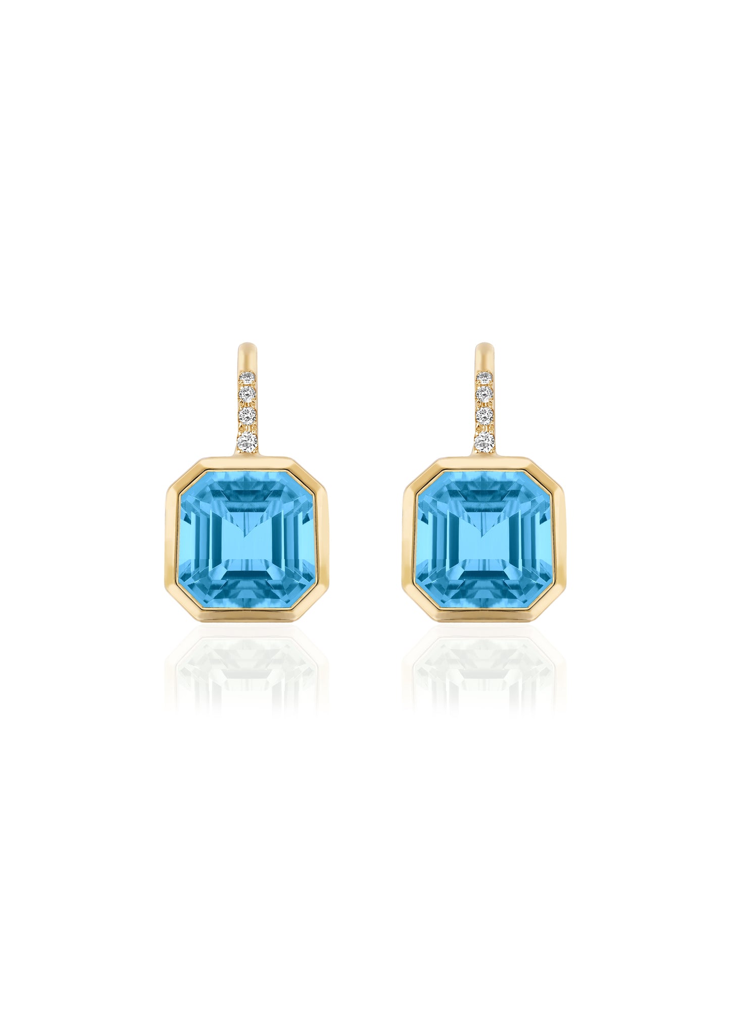 Yellow gold-Blue Topaz