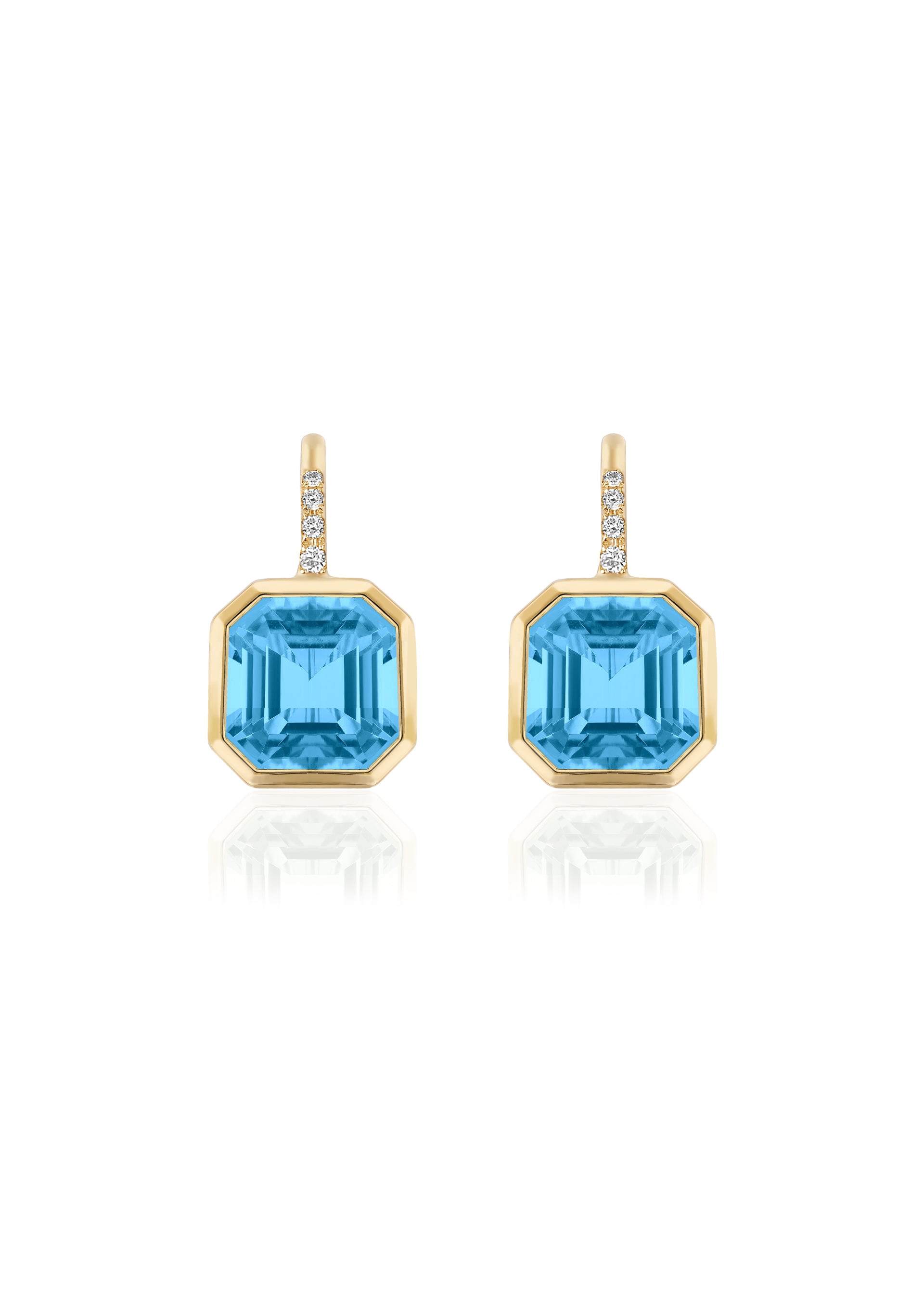 Yellow gold-Blue Topaz