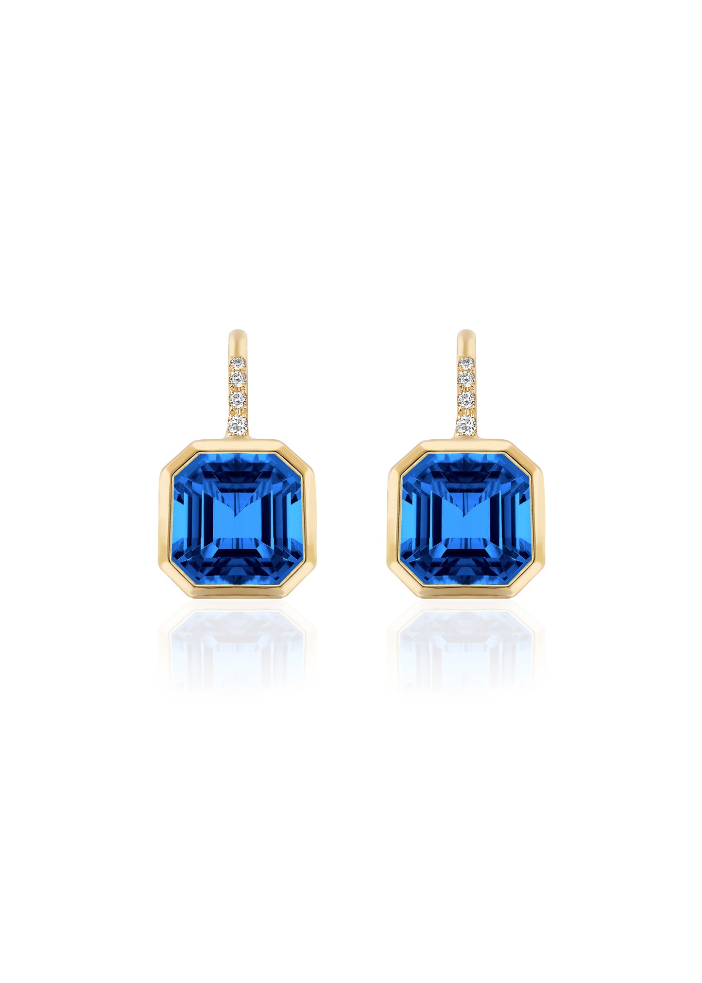 Yellow gold-London Blue Topaz