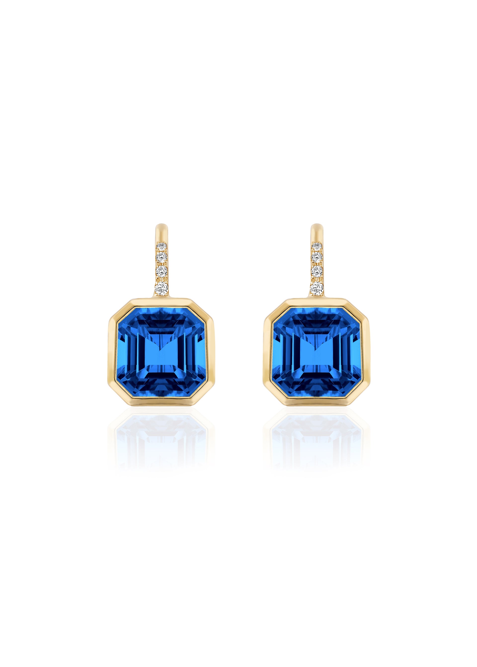 Yellow gold-London Blue Topaz